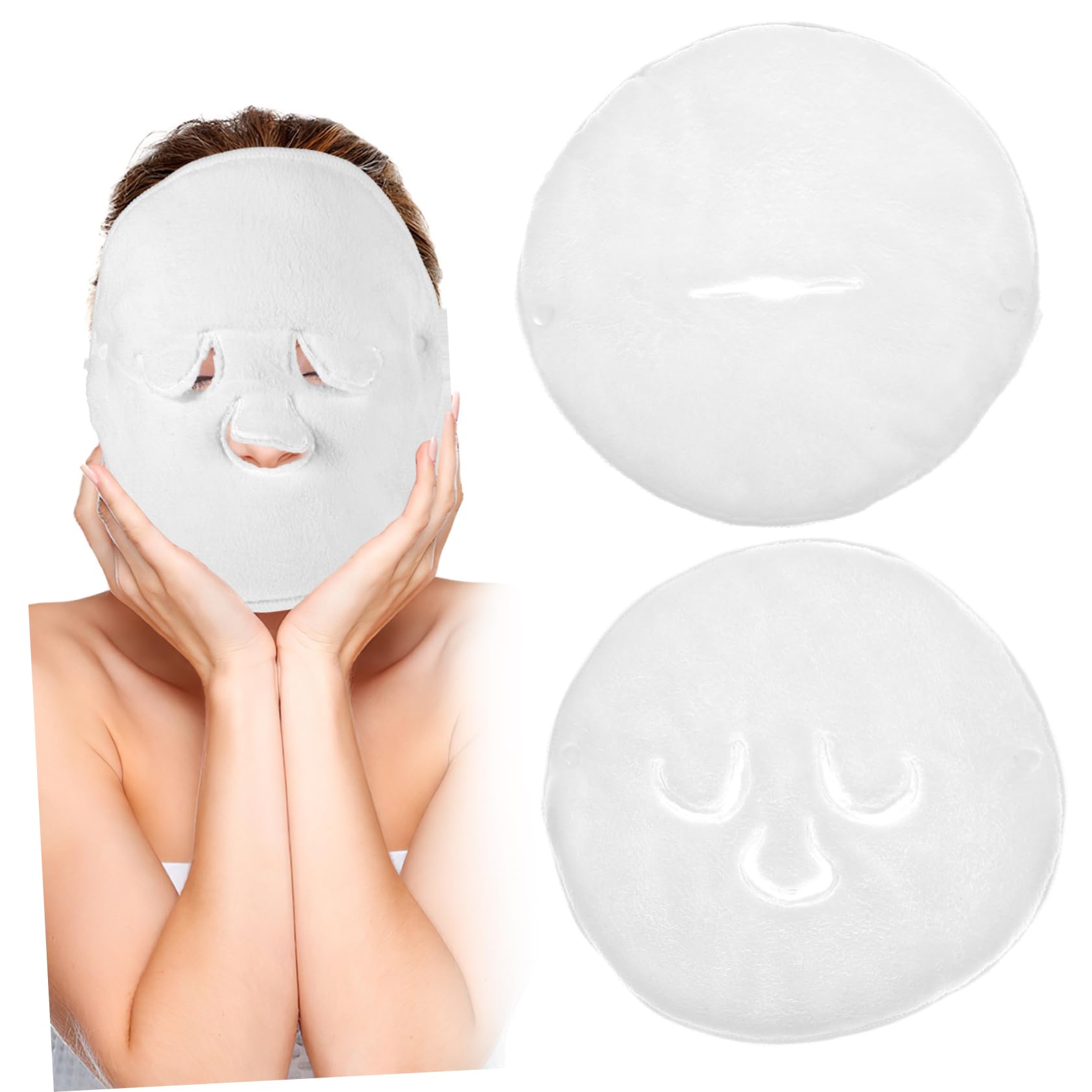 FRCOLOR 2 Pack Fleece Facial Steaming Towels - Hot & Cold Compress for Spa, Beauty & Skincare Treatments - Soft Face Mask Towels for Relaxation, Eye Therapy & Home Facial Care