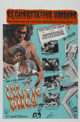 Vintage The Monster and The Stripper Movie Poster (27x40 Inches - 69x102cm) 1968 Classic Horror Film - Perfect for Home Theater, Man Cave & Movie Collector's Wall Decor