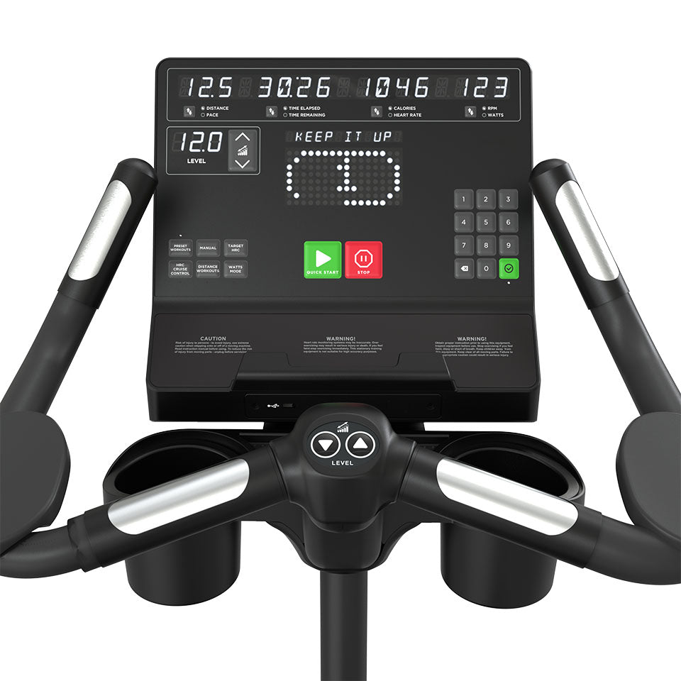 True Apex Upright Exercise Bike for Home Gym - Quiet Magnetic Resistance Indoor Cycling Bike with LCD Monitor - Perfect for Cardio Workouts & Weight Loss