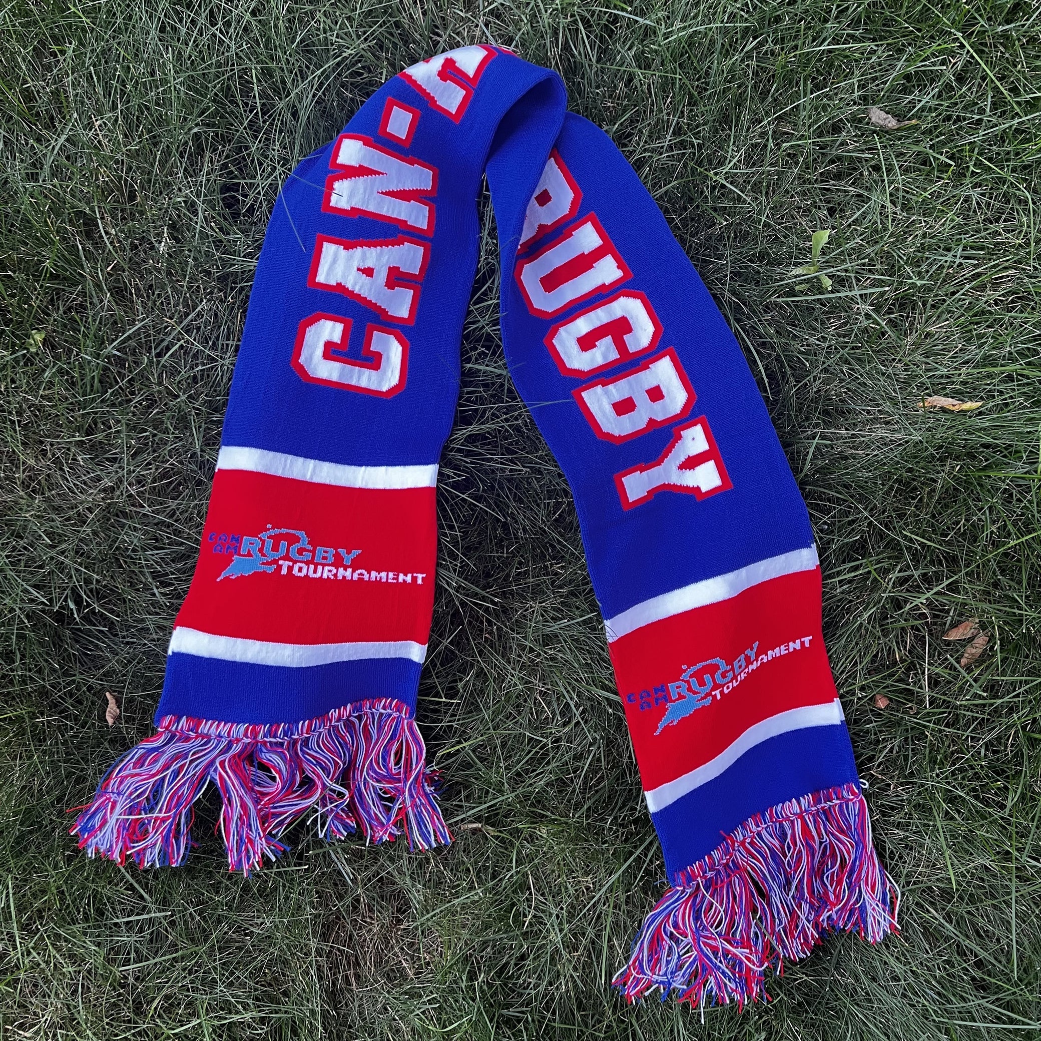 Can Am Rugby Knit Scarf - Soft Winter Scarf for Men & Women - Warm Plaid Blanket Scarf for Cold Weather - Perfect for Outdoor Sports, Travel and Casual Wear