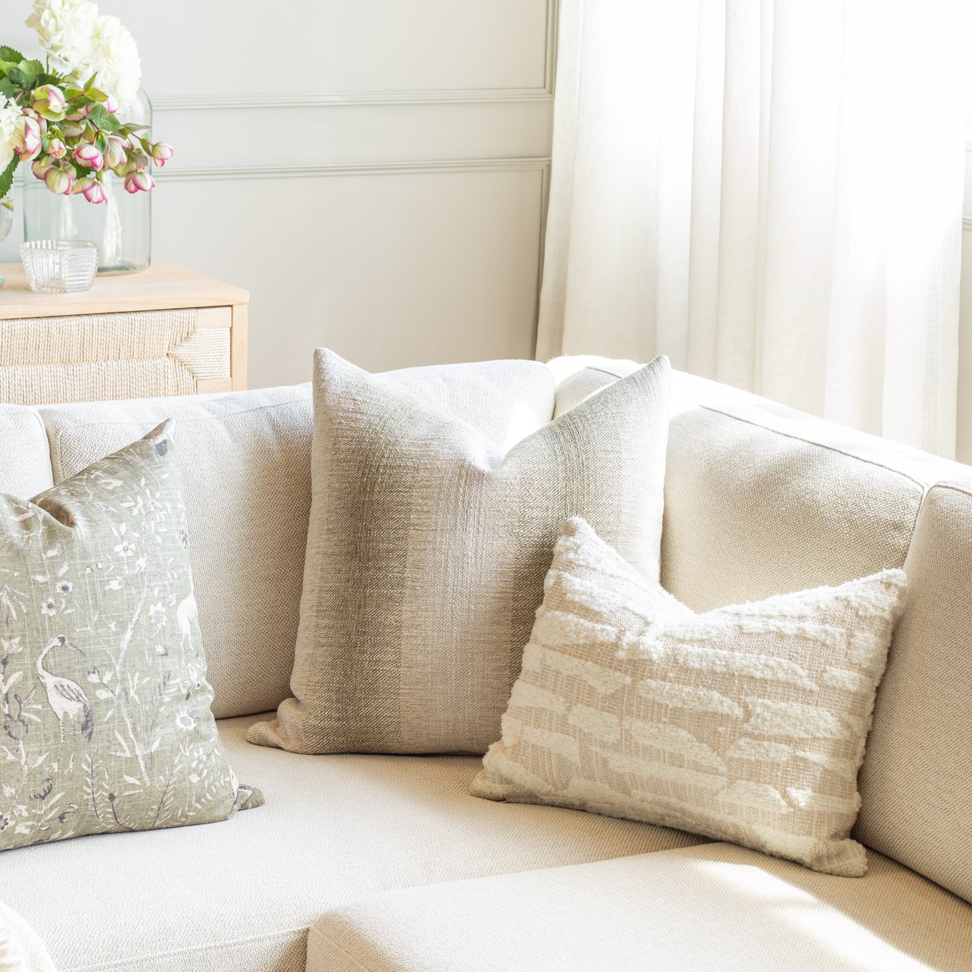 Pyla 14x20 Lumbar Pillow with Pearl Design - Supportive Back Cushion for Sofa, Bed, Office Chair - Perfect for Home Decor, Living Room, and Reading Nook
