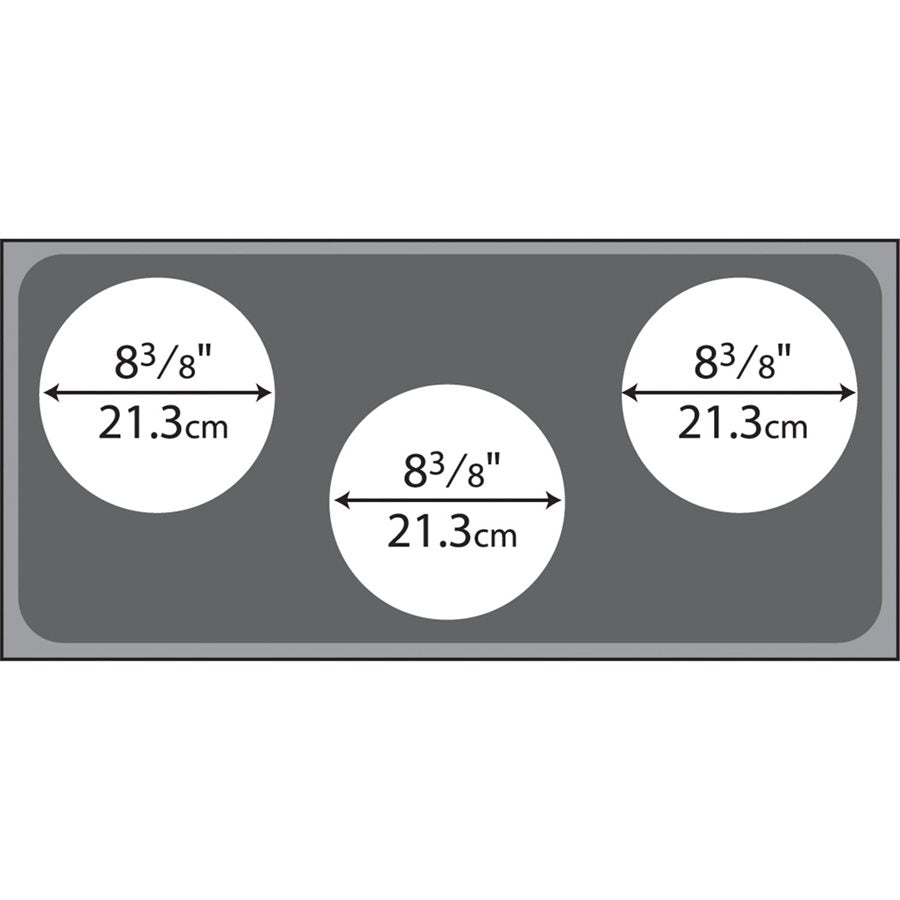 Vollrath 4/3 Size Stainless Steel Adapter Plate with 3 x 8.4