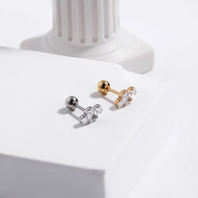 20G Cartilage Surgical Steel Earrings - Butterfly Back Stud Earrings for Women | Hypoallergenic Body Jewelry for Pierced Ears | Perfect for Daily Wear, Parties & Gifts