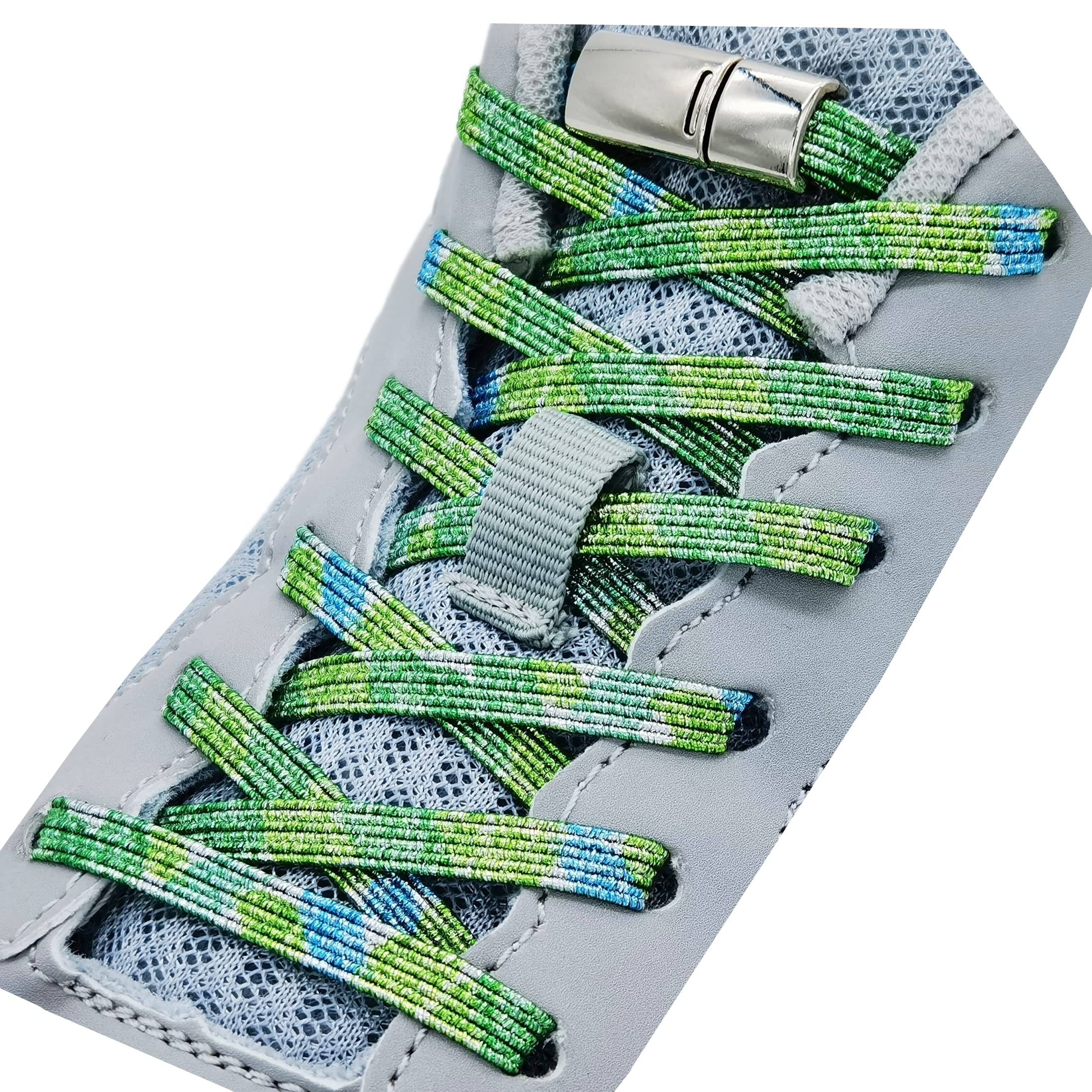 NIKWESM Magnetic No Tie Elastic Shoe Laces for Kids & Adults - One Size Fits All, No Screw Needed - Perfect for Running, Walking, Sports & Daily Wear