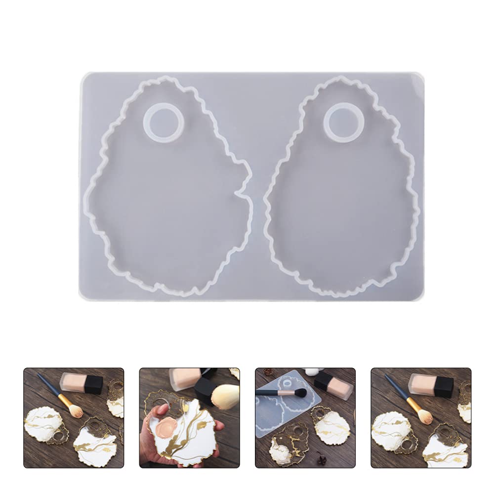 Healifty Silicone Palette Ring Molds for Resin Jewelry, Epoxy Paint Mixing Trays - DIY Craft, Makeup Palette & Art Supplies (Perfect for Jewelry Making, Nail Art, Acrylic Pouring & Home Decor)