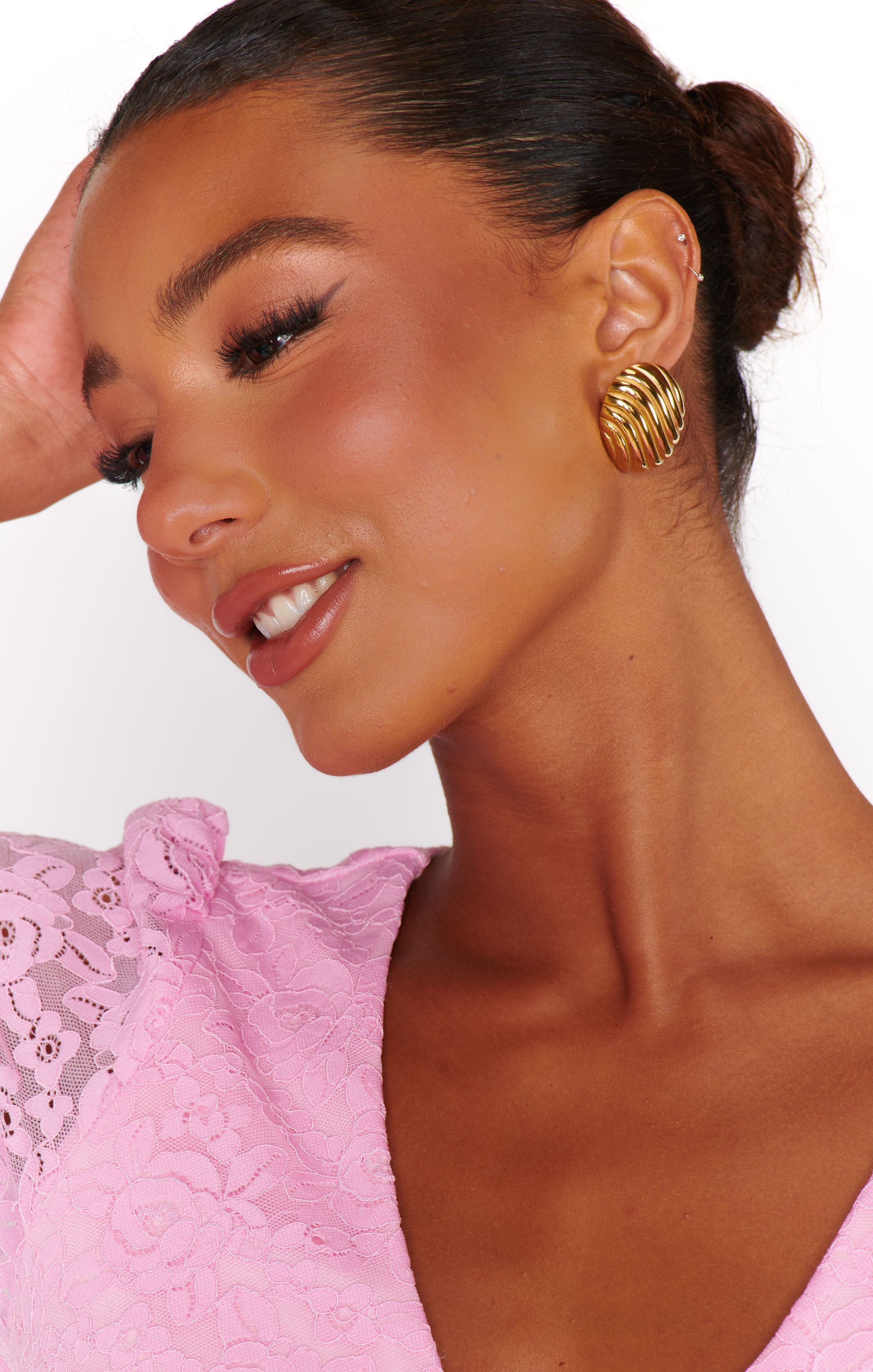 Jackie Mack Jess Gold Earrings - Elegant Dangle Hoop Earrings for Women | Perfect for Parties, Weddings & Everyday Wear