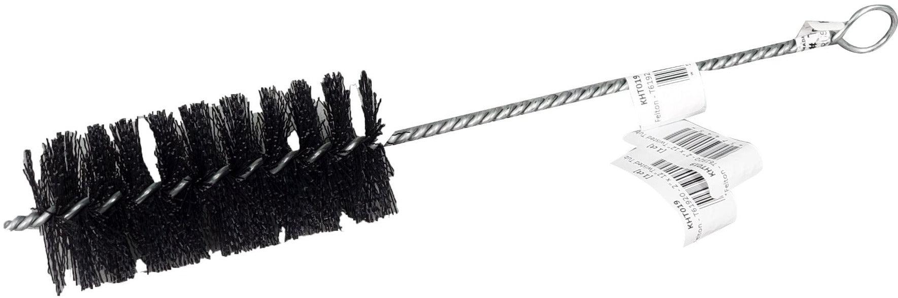 Felton T619 2 x 12 Twisted Tube Brush - Nylon Cleaning Brush for Pipes, Bottles, Straws & Small Tubes - Perfect for Home, Kitchen, Laboratory & Industrial Use
