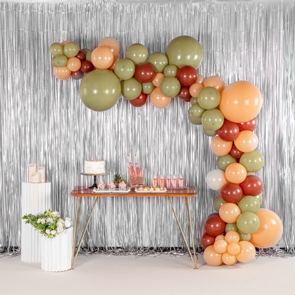 Premium Brown, Beige & Green Balloon Arch Kit - 127-Piece Party Decorations for Birthdays, Weddings & Events - Balloon Garland Backdrop Supplies (1 Count Box)