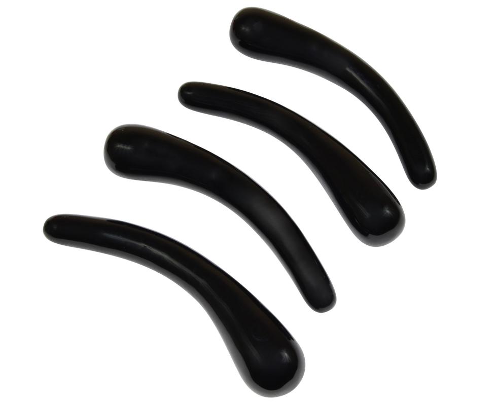 Obsidian Crescent Yoni Wand - Black Crystal Healing Stone for Chakra Balancing, Meditation & Spiritual Wellness - Perfect for Energy Cleansing & Sacred Rituals