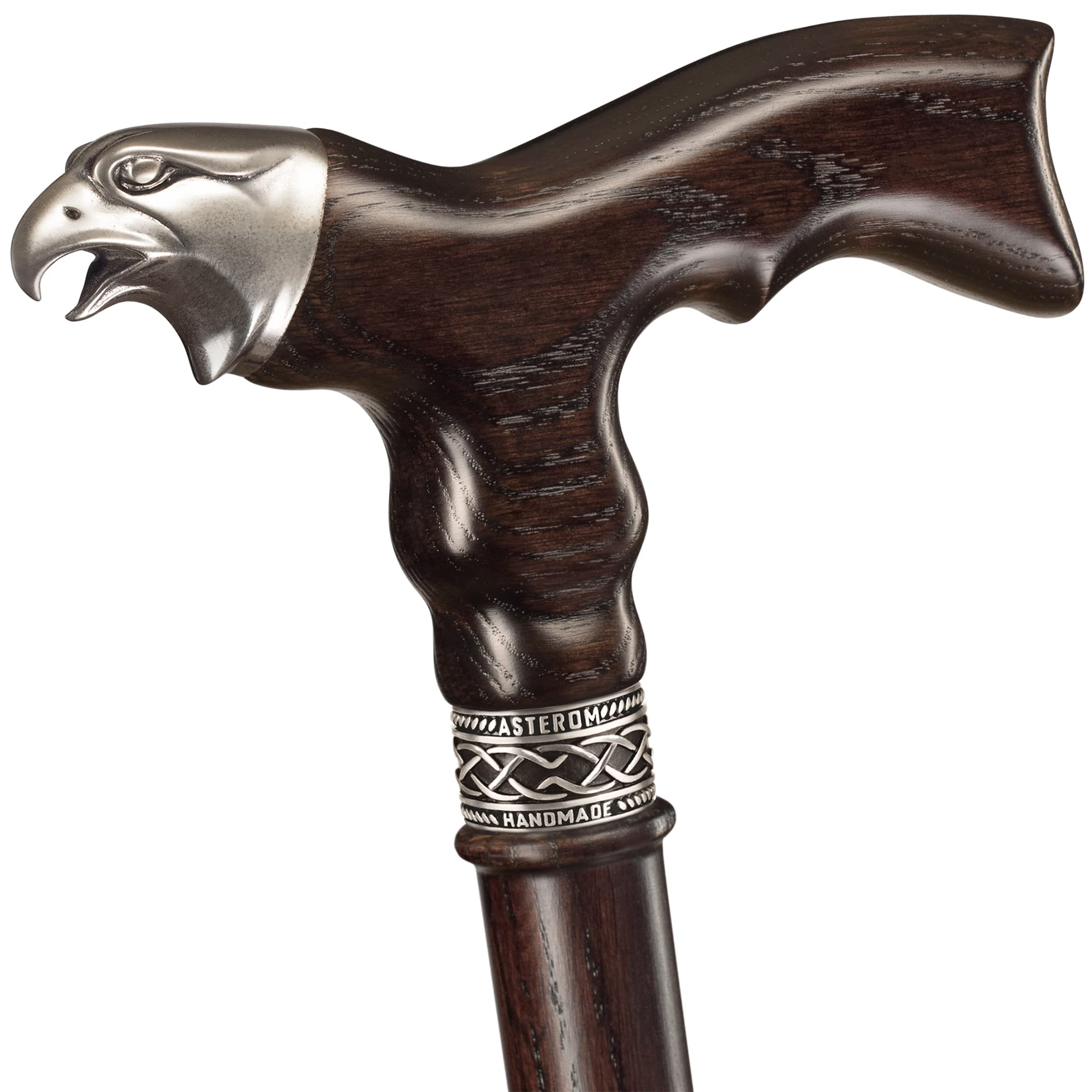 Handcrafted Eagle Carved Wooden Walking Cane - Premium Fashionable Walking Stick for Men & Women | Perfect for Hiking, Outdoor Adventures & Stylish Support