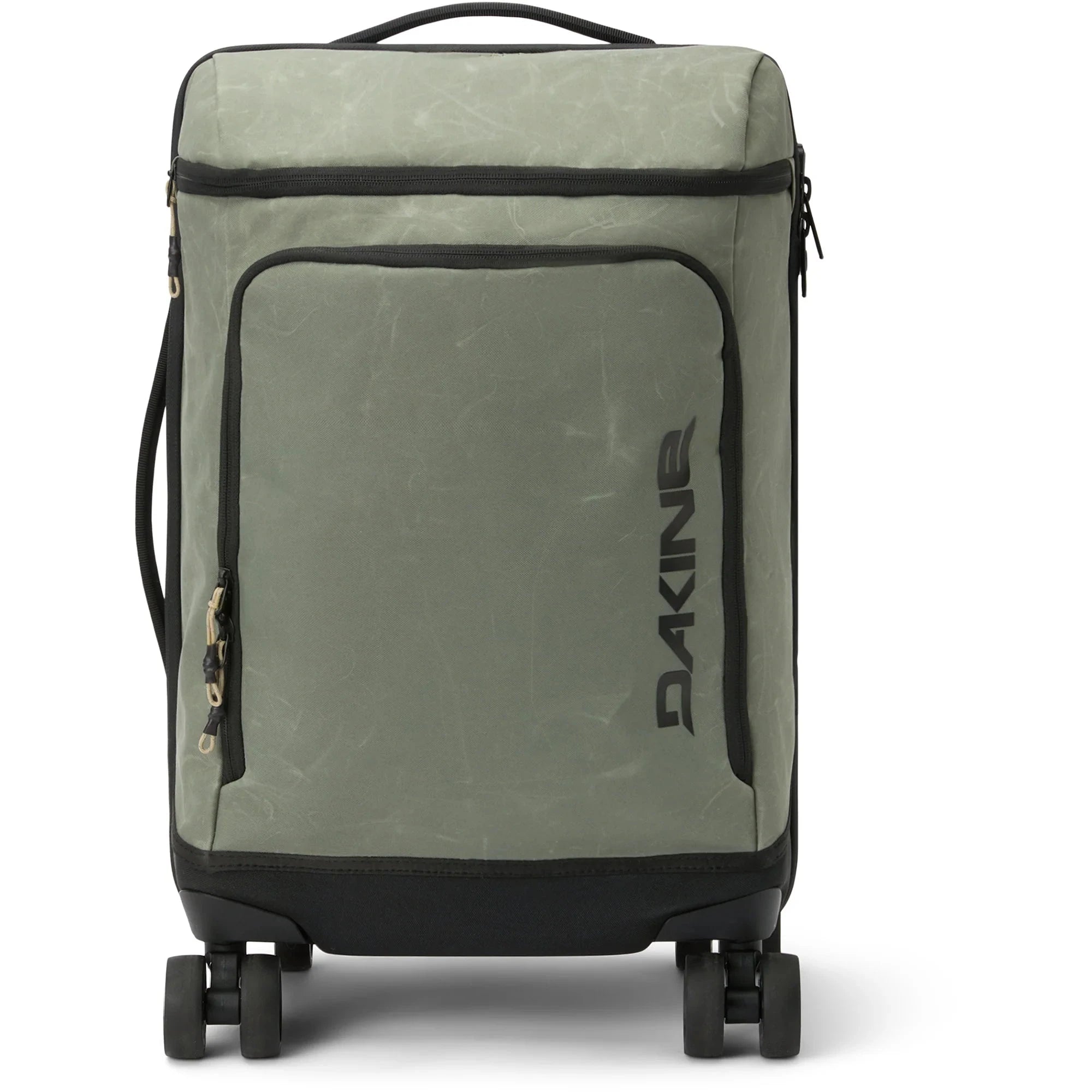 Dakine Split 4 Wheel Carry On Roller Bag 48L - Lightweight Expandable Luggage with Spinner Wheels for Travel, Business Trips & Weekend Getaways in Mulled Basil Green