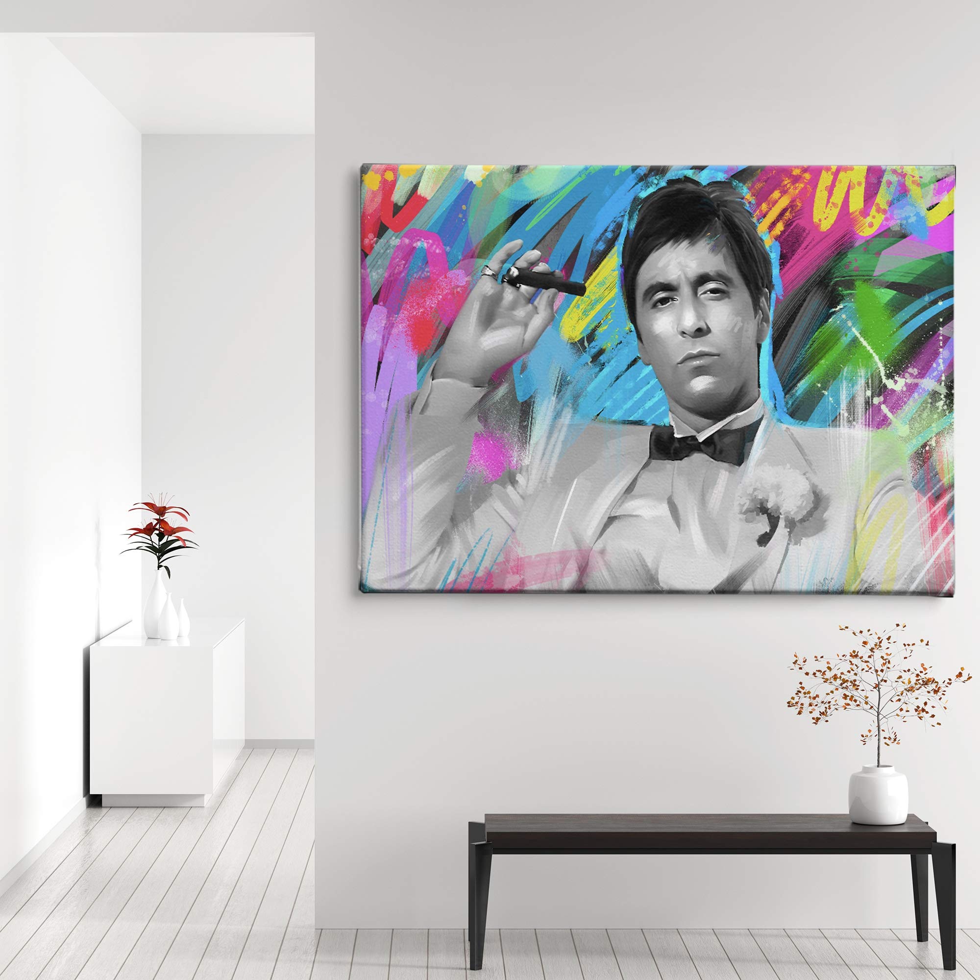 Scarface King Style 2 Canvas Wall Art - 36