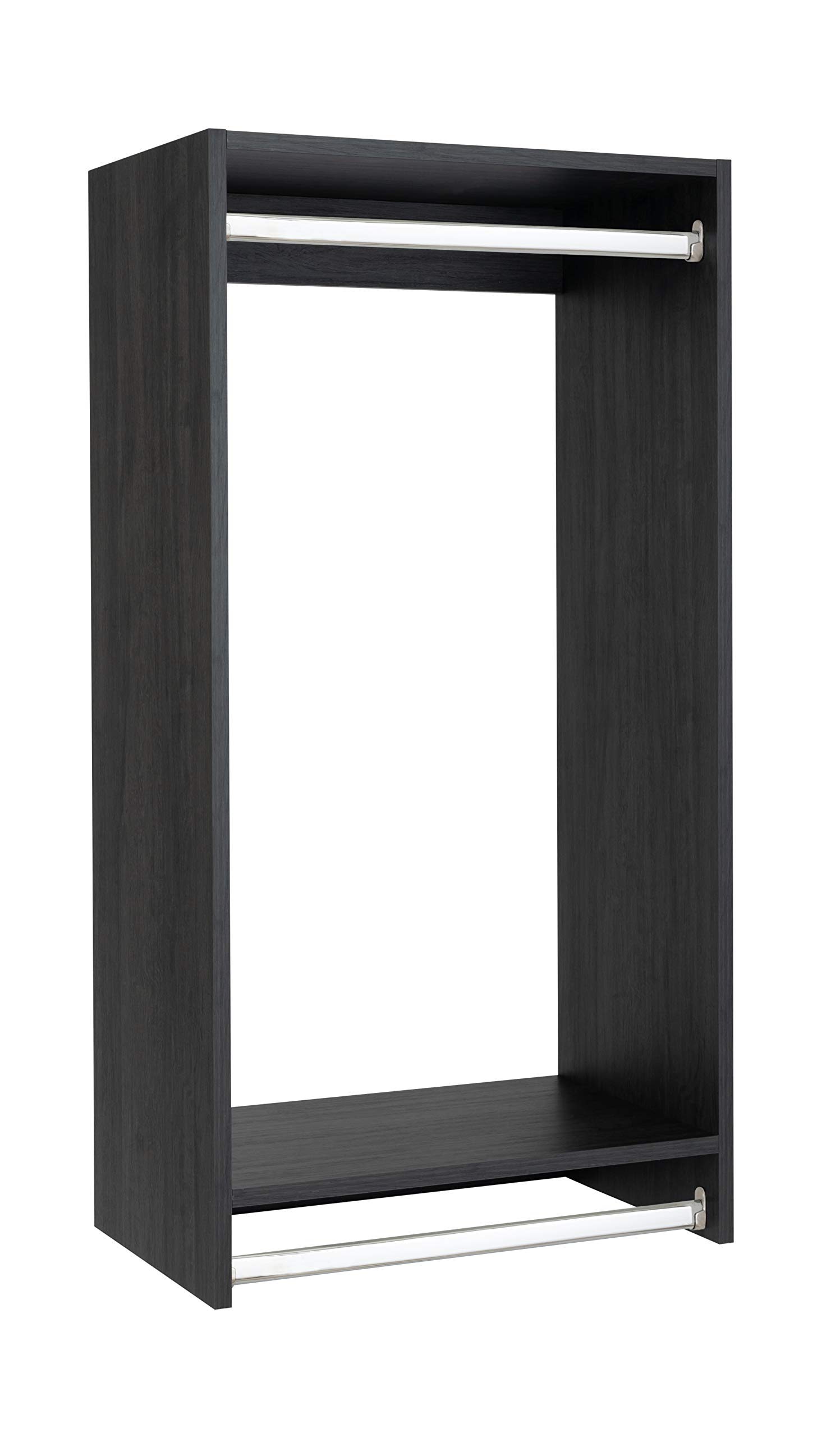 Modular Closets Vista Collection - Double Hanging Wood Closet Organizer Unit (Grey, 27