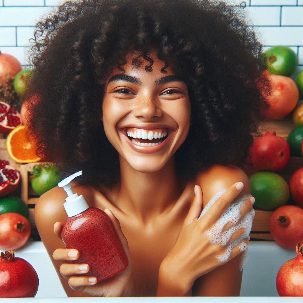LOVU Revitalizing Pomegranate Bliss Body Wash - Hydrating & Refreshing Shower Gel for Soft Skin - Antioxidant-Rich Formula for Daily Use - Perfect for Morning Wake-Up & Evening Relaxation