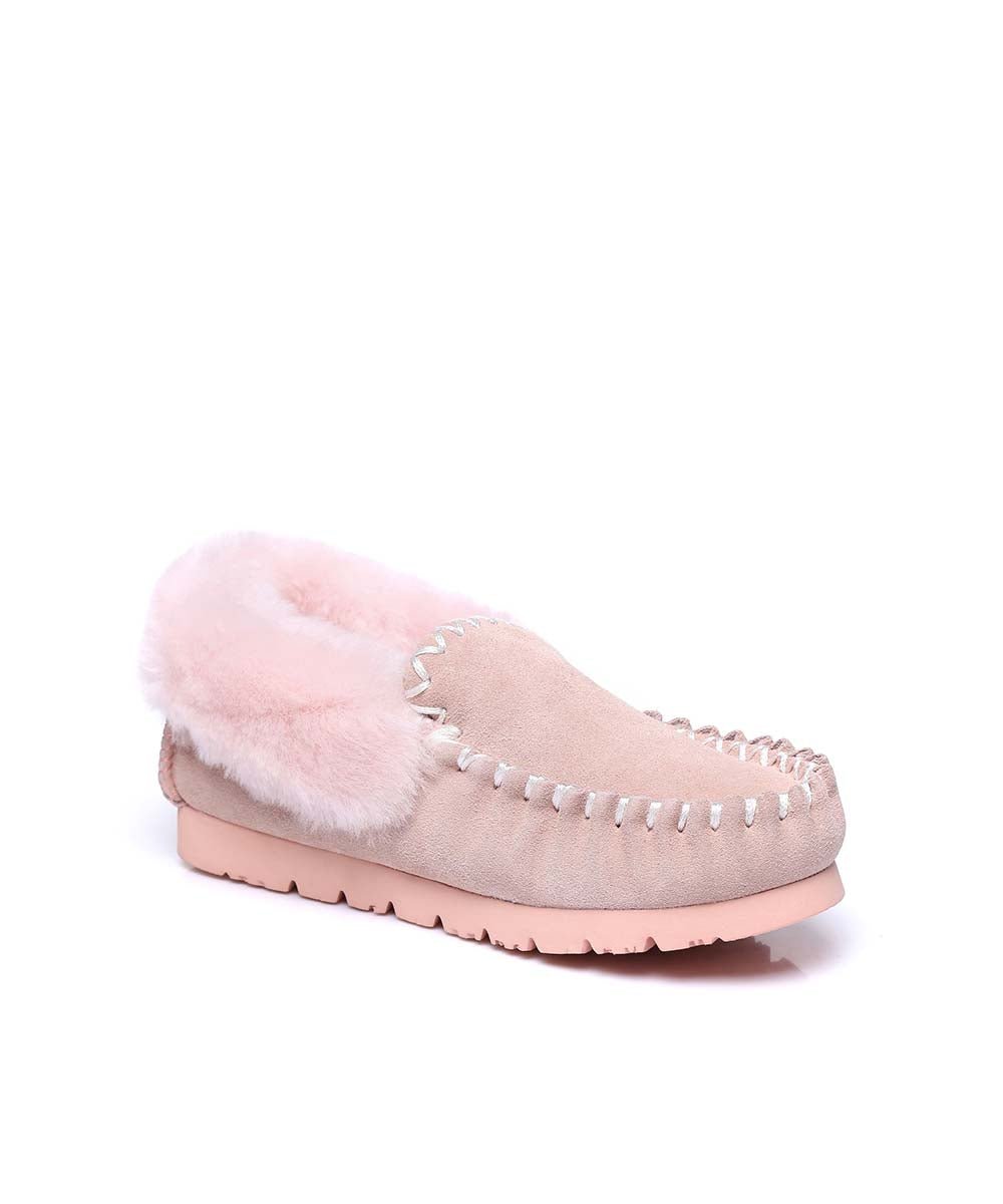 Women's UGG Colette Moccasin Slippers - Soft Shearling Lined Indoor/Outdoor House Shoes for Winter Comfort & Warmth - Perfect for Home, Travel & Casual Wear