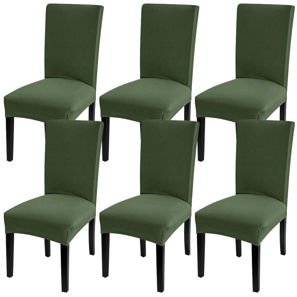 6 Pack Stretch Washable Dining Chair Covers - Super Fit Removable Slipcovers for Chairs, Perfect for Home, Hotel, Wedding & Banquet - Elegant Seat Protectors for Dining Room & Party Decor