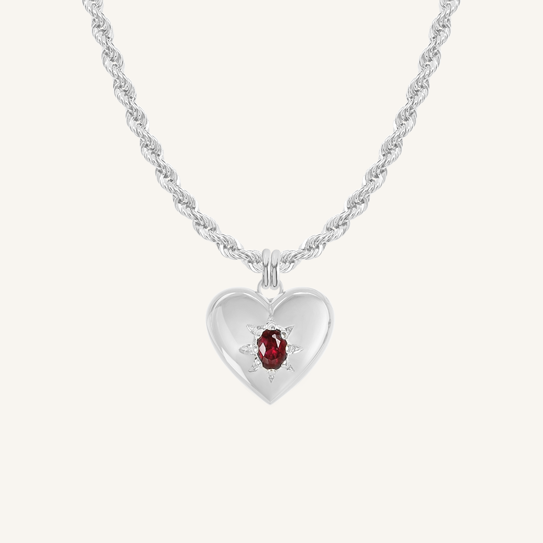 Elegant Rouge Heart Charm Necklace for Women - Romantic Gift for Valentine's Day, Anniversary & Special Occasions
