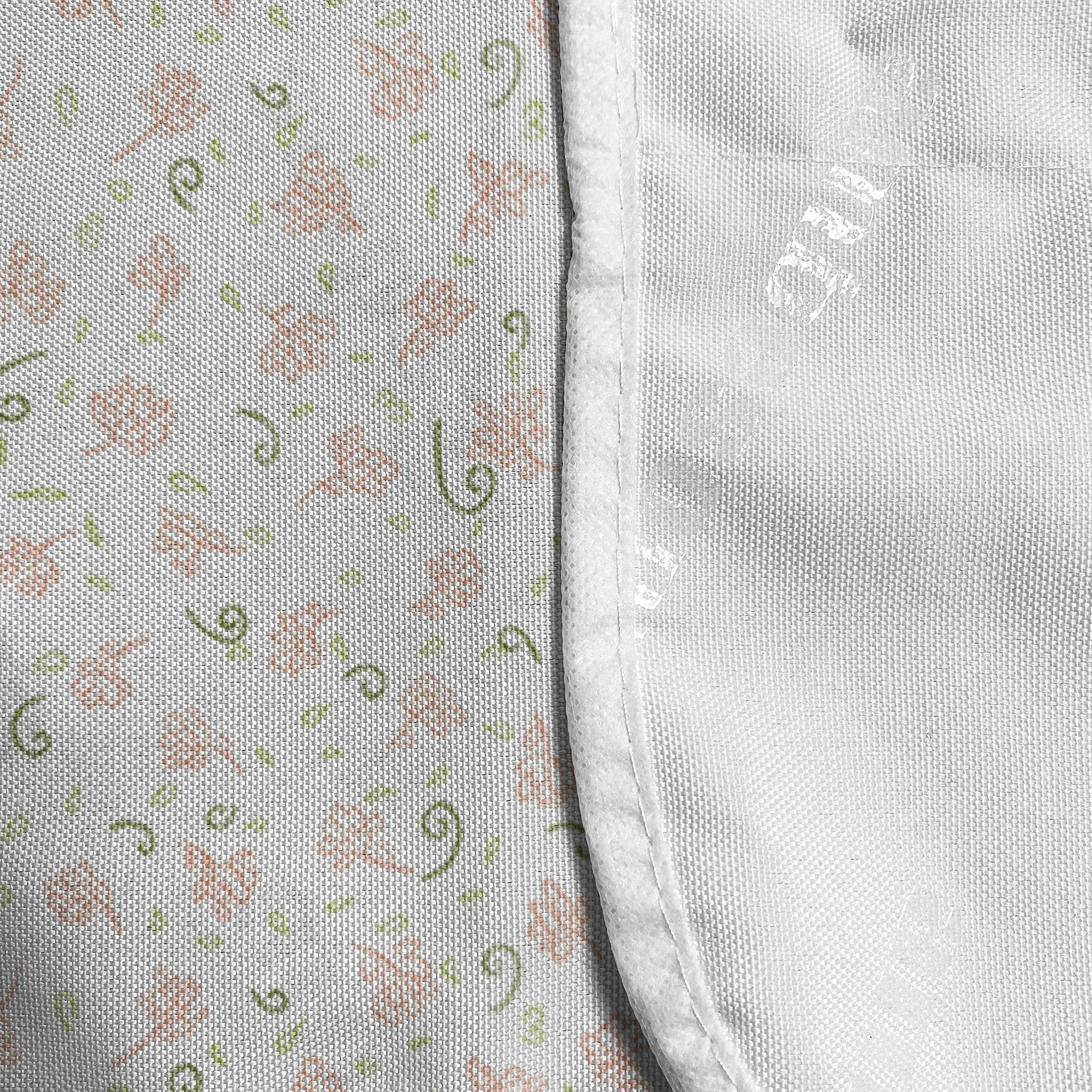 Lunarable Floral Microwave Oven Cover - Sketch Nature Design with Tiny Flowers, Leaves & Curls | Waterproof Kitchen Organizer with Pockets | 36