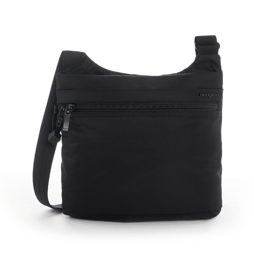 Hedgren Faith RFID Blocking Crossbody Bag for Women - Anti-Theft Secure Purse - Stylish Black Handbag for Travel, Shopping & Daily Use