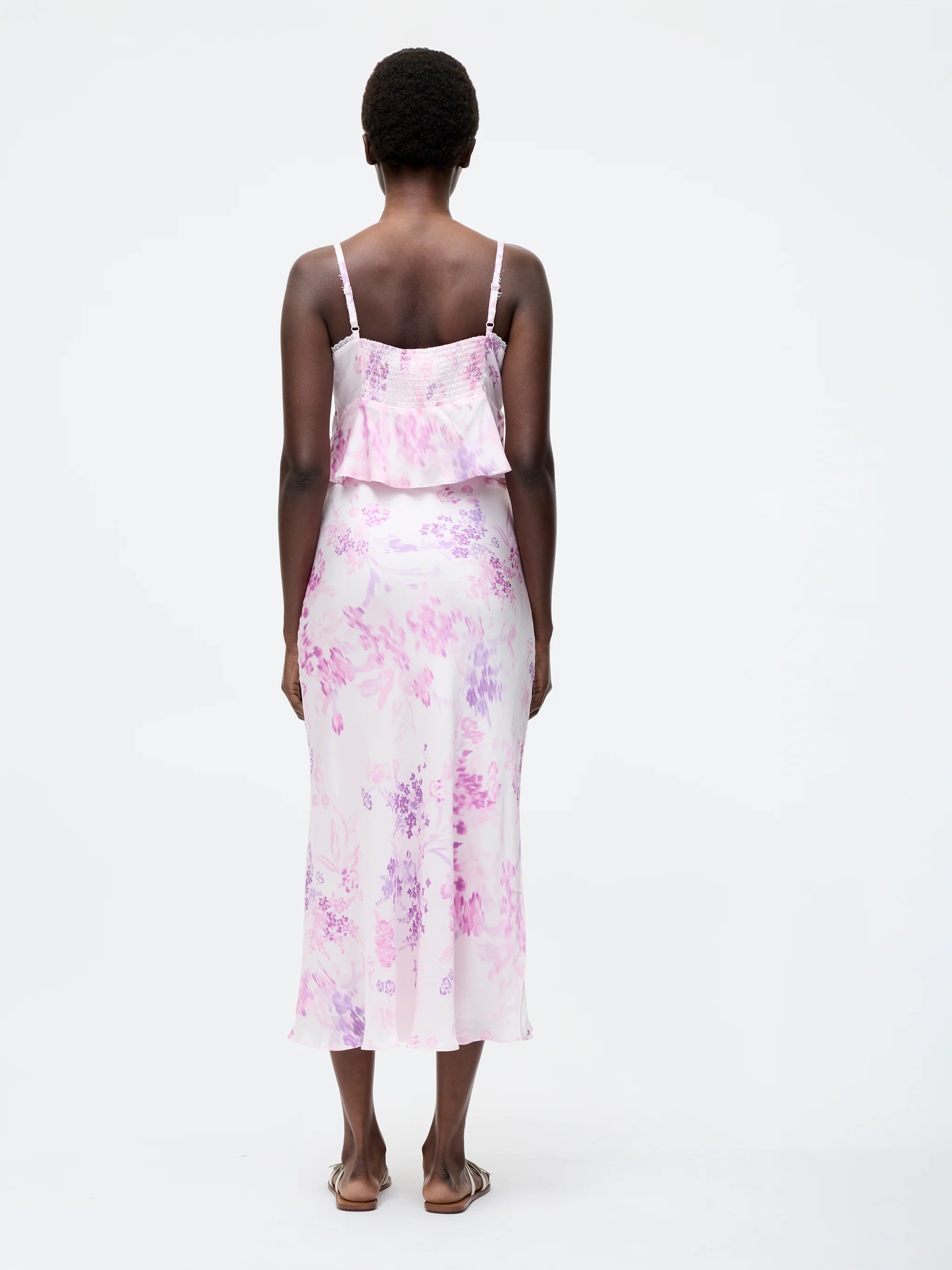 Elyria Satin Midi Skirt for Women - Elegant High Waist Flowy Skirt with Slit, Perfect for Parties, Weddings & Date Nights