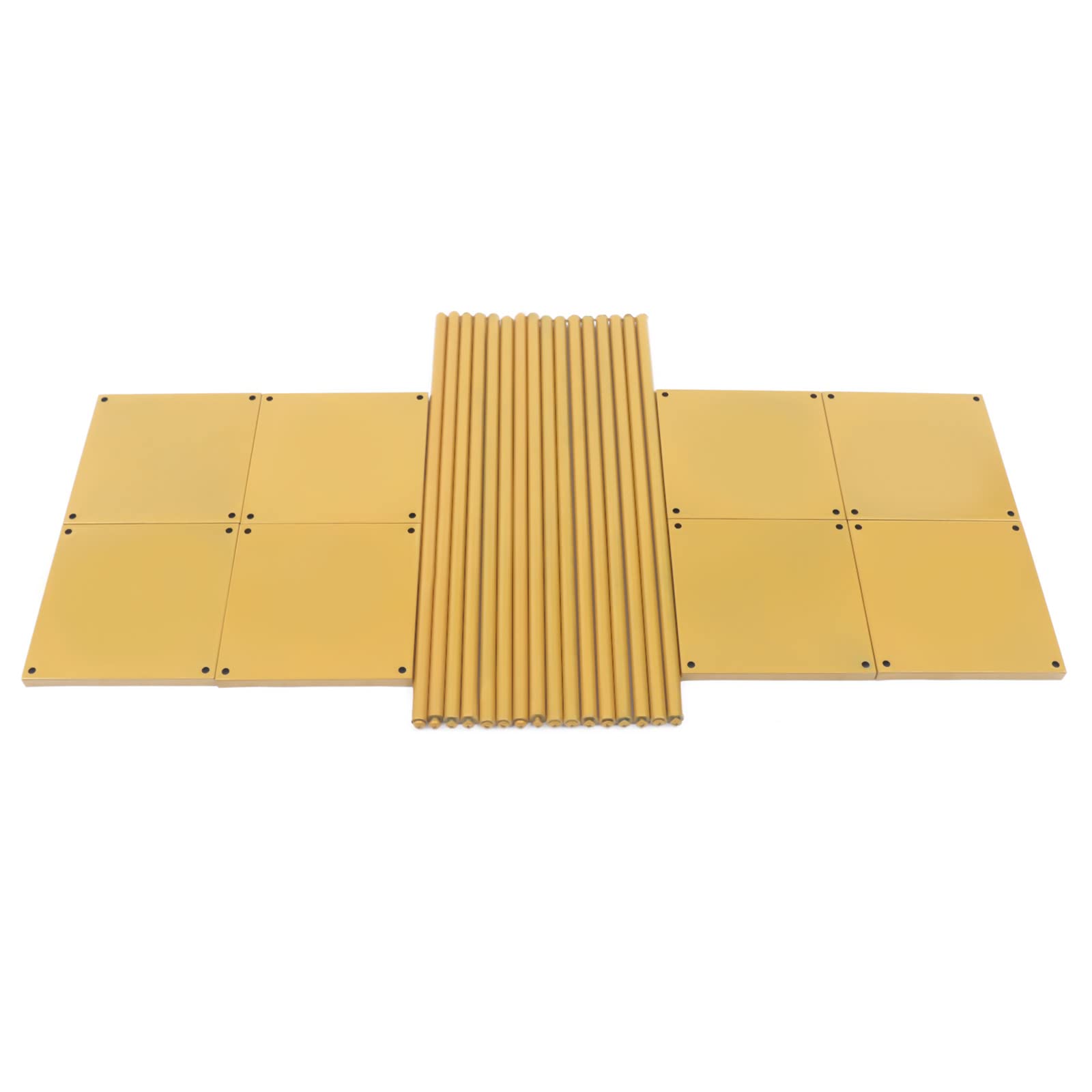4 Pcs Gold Metal Flower Floor Vase Stand - 23.6 Inch Tall Wedding Table Centerpiece for Home Decor, Party & Event - Geometric Flower Holder for Wedding Aisle, Reception & Living Room Decoration
