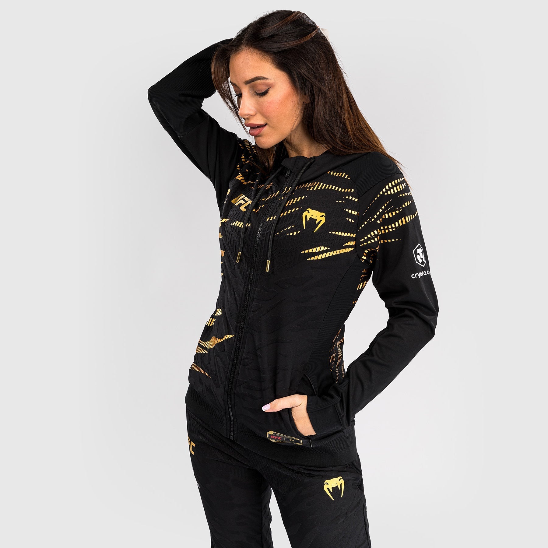 Venum UFC Fusion Authentic Women's Fight Night Walkout Hoodie - Champion Edition | MMA Training, Gym Workout & Casual Streetwear