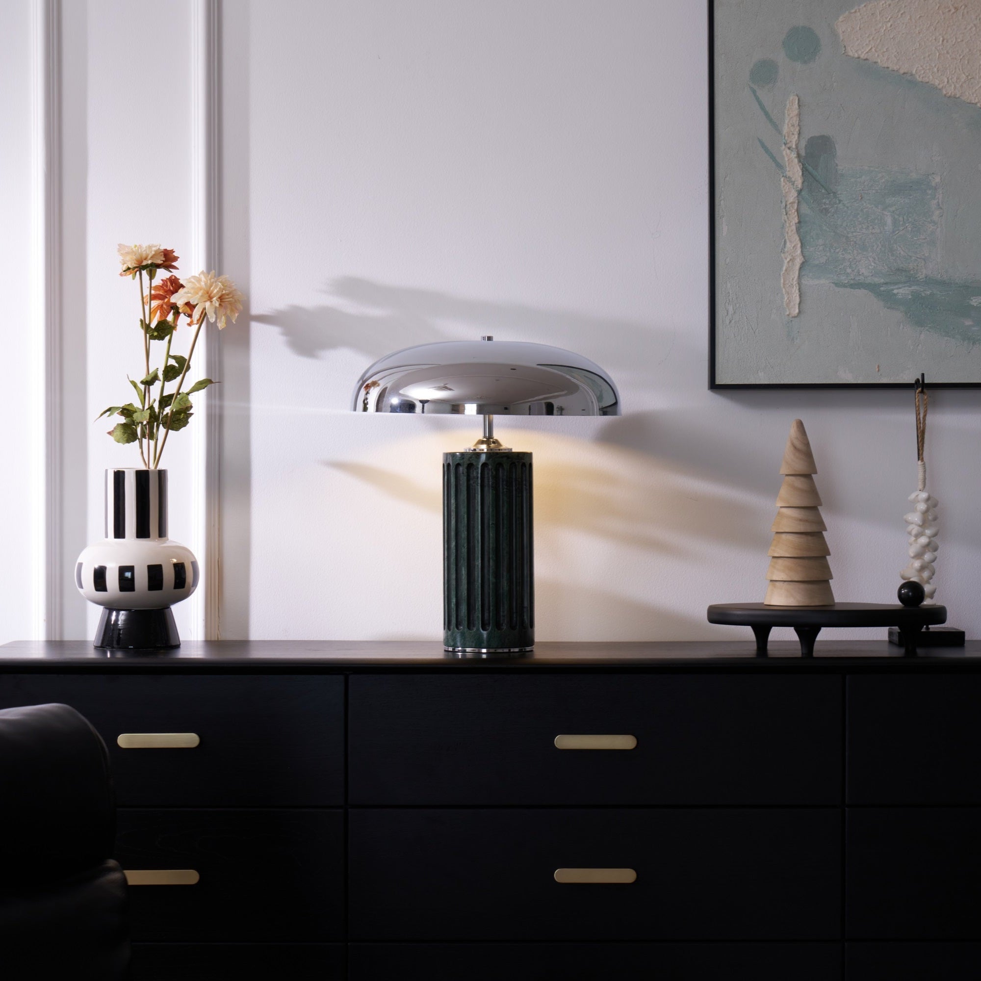 Aurelio Dome Table Lamp - Modern LED Nightstand Lamp with Touch Control, Dimmable Warm White Light for Bedroom, Living Room, and Office Decor