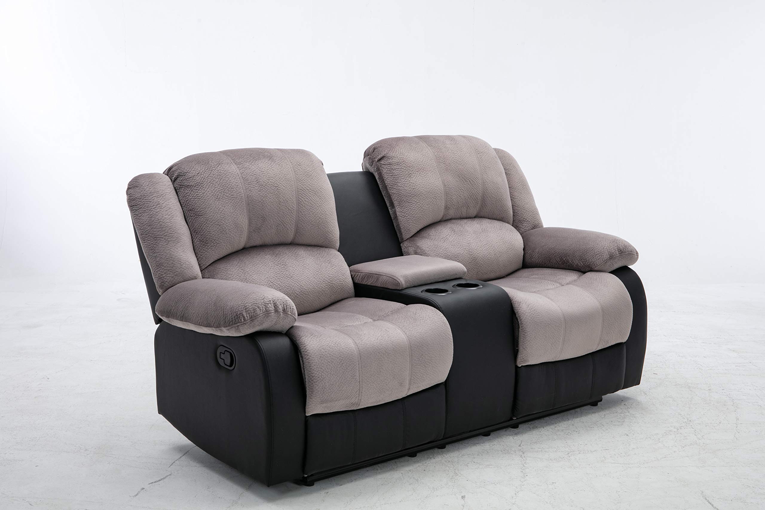 Nathaniel Home Aiden Gray Love Seat - Modern 2-Seater Sofa for Small Spaces, Living Room, Apartment & Cozy Home Decor