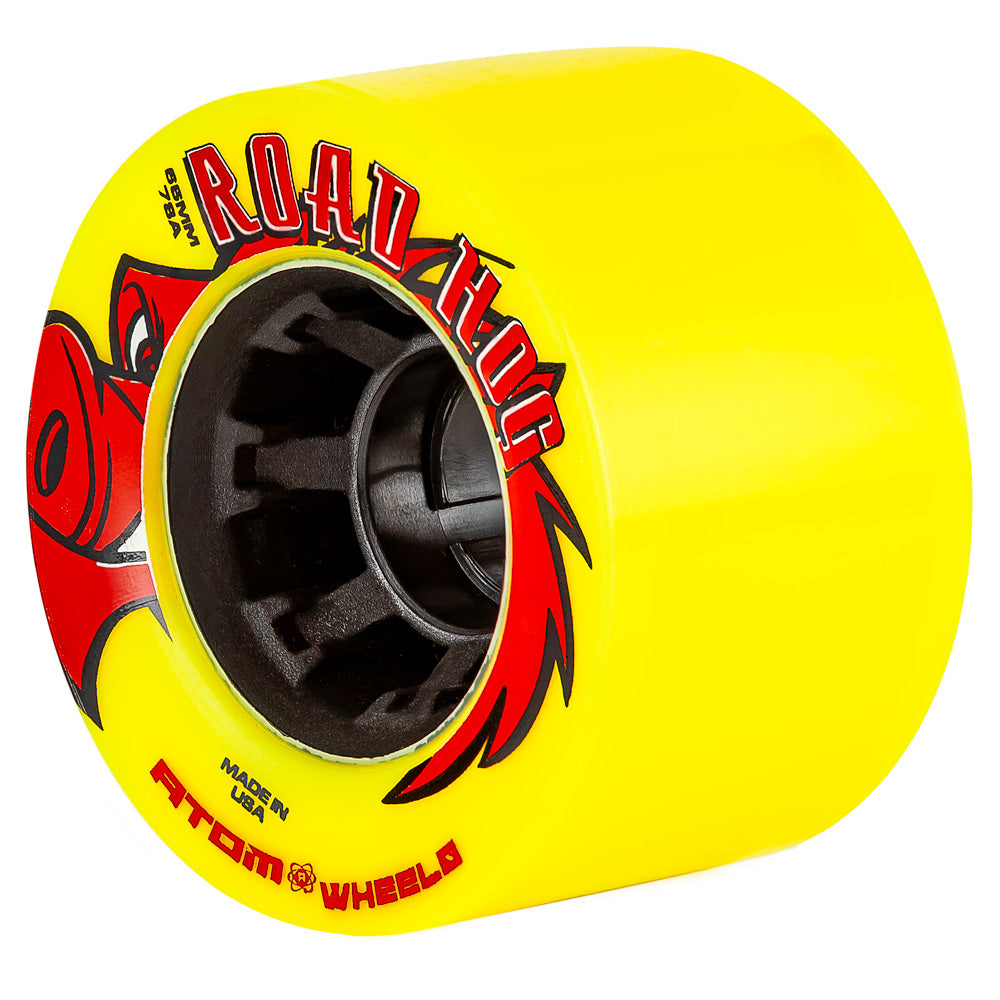 Atom Road 65mm Hog Quad Wheels - 4 Pack Set for Skateboards, Longboards & Electric Scooters - High Performance PU Wheels for Smooth Riding