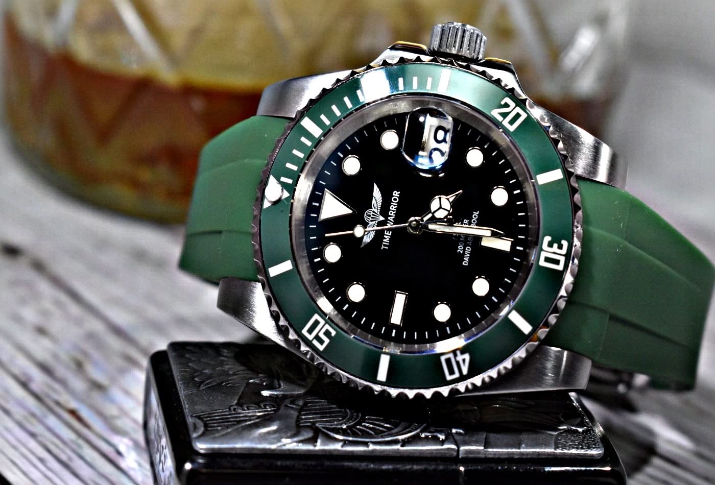Men's 200M Waterproof Diving Watch with NH35 Automatic Movement, Sapphire Crystal Glass, Stainless Steel Business Chronograph - Perfect for Scuba Diving, Swimming & Professional Office Wear