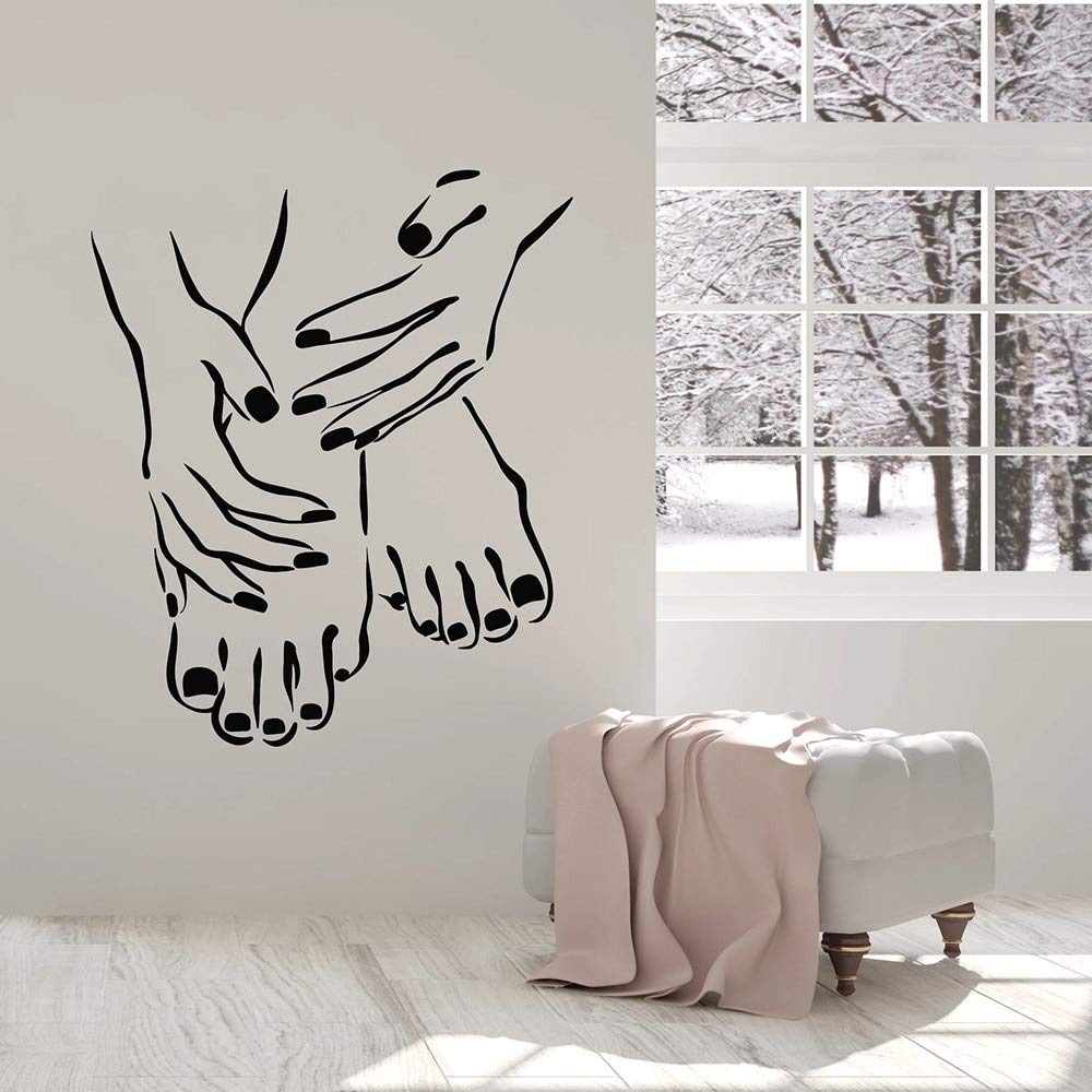 Nail Art Studio Wall Decal - Manicure & Pedicure Salon Design Polish Vinyl Stickers for Home & Salon Decor | Perfect for Nail Technicians & DIY Enthusiasts