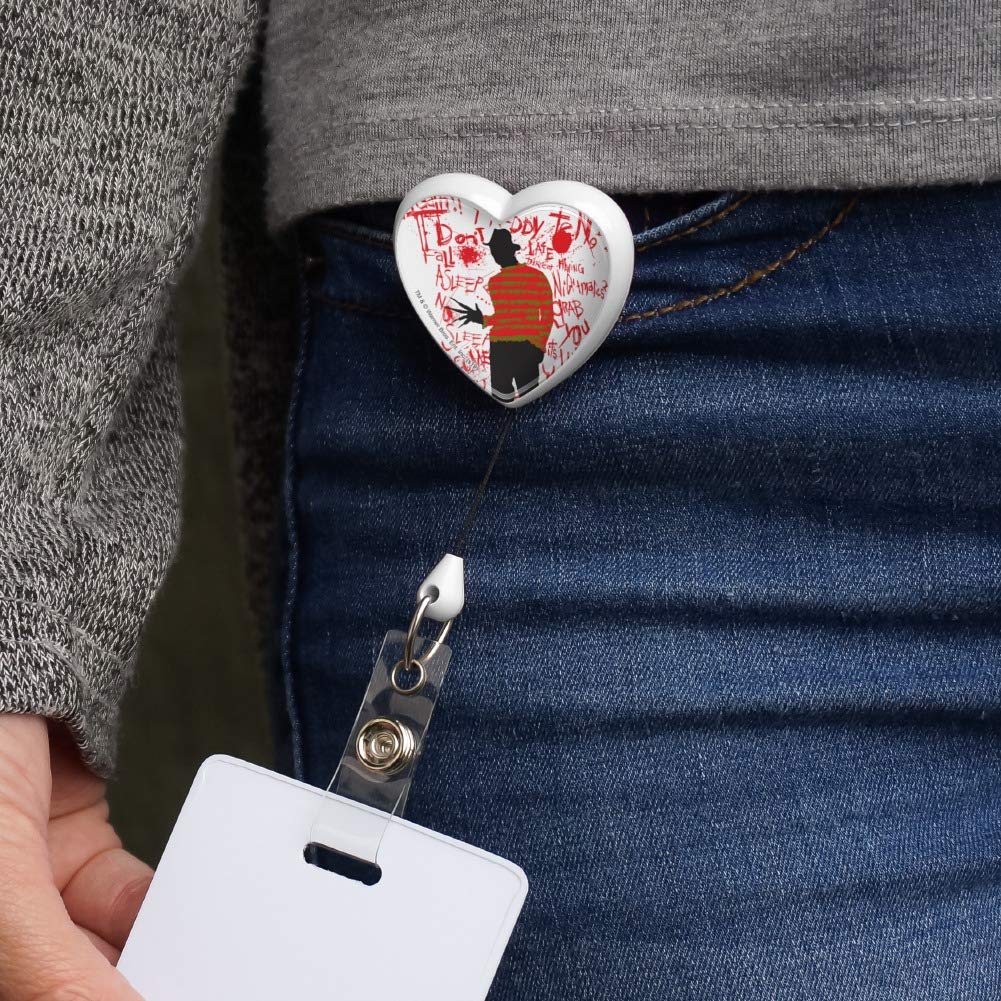 Freddy Krueger Nightmare on Elm Street Retractable ID Badge Holder - Horror Movie Fan Accessory for Work, Conventions & Halloween Costumes