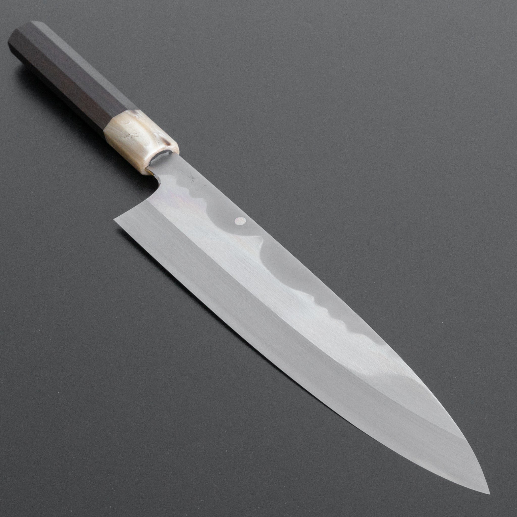 Hitohira Togashi Kyuzo White #1 Fuji Hakumon Mizu Honyaki Gyuto 240mm Japanese Chef Knife with Taihei Makassar Ebony Handle (#036/Saya) - Premium Kitchen Knife for Sushi, Sashimi & Meat Cutting