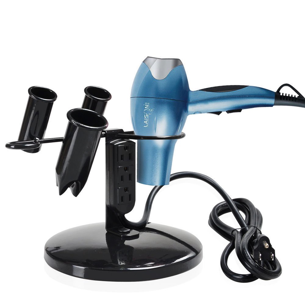 Professional Salon Appliance Holder for Curling Iron & Hair Dryer - Organize Styling Tools in Salon, Bathroom or Home Vanity (Wall Mount & Countertop Use)