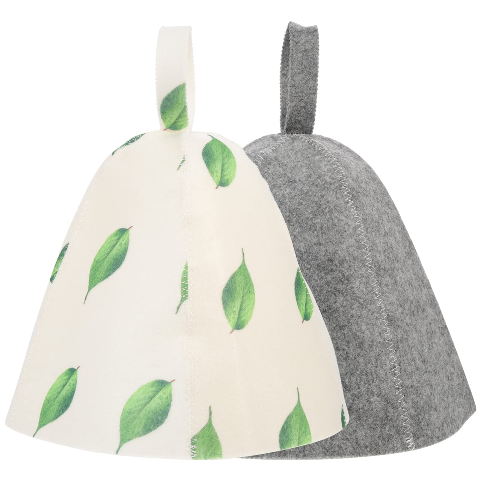 SUPVOX 2 Pack Breathable Sauna Hats for Women - Soft Felt Spa & Shower Cap - Perfect for Sauna, Steam Room, Bath and Hair Protection