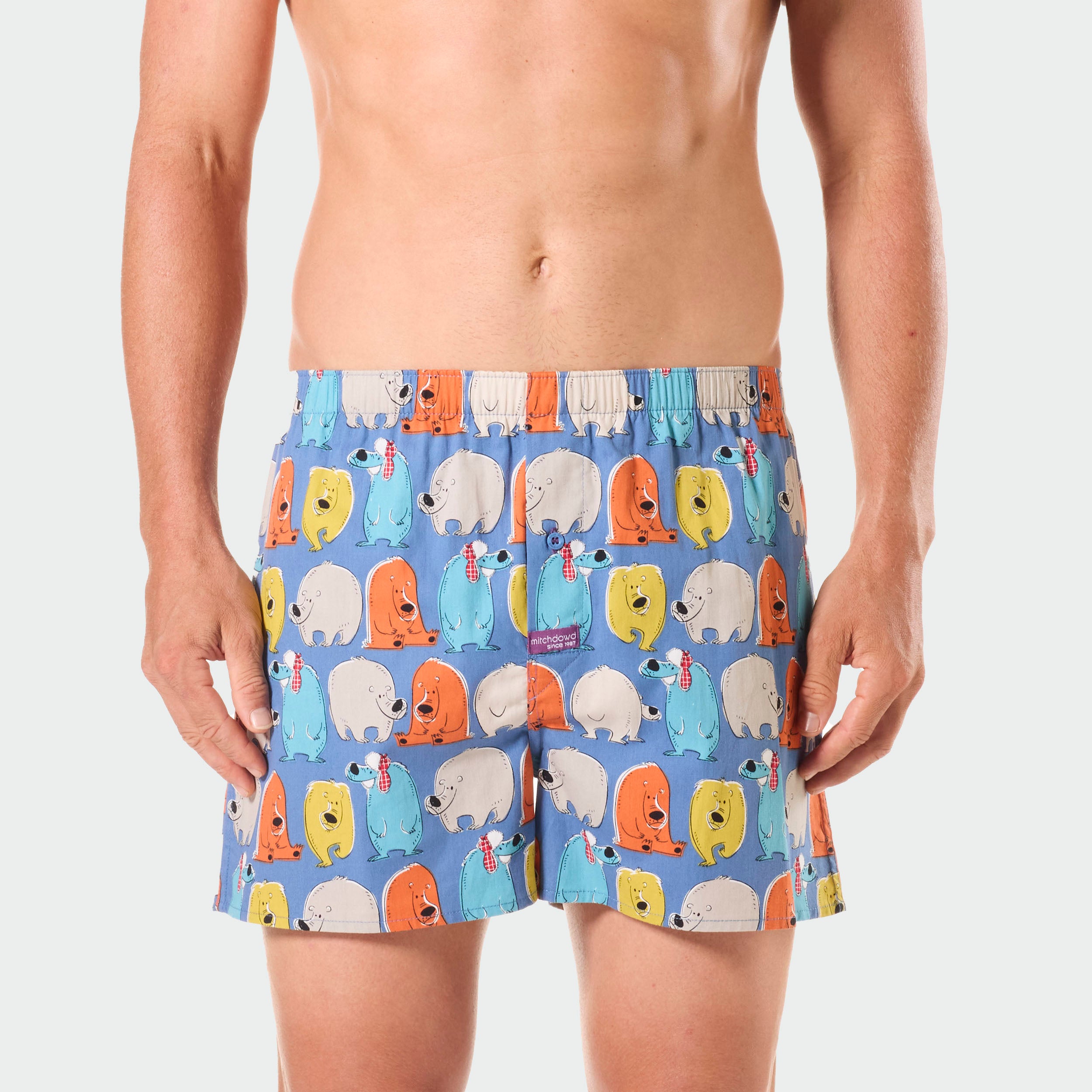 Men's Chicago Bears Cotton Boxer Briefs 3-Pack - Soft Breathable Underwear for Sports & Casual Wear - NFL Team Fan Apparel