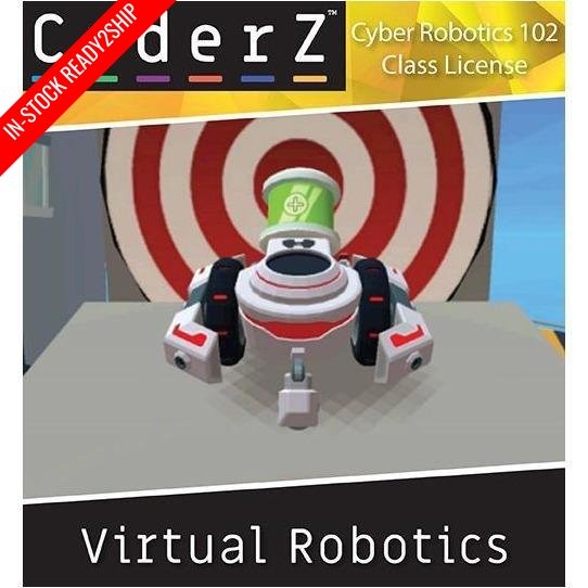 CoderZ Cyber Robotics 102 Class License - STEM Coding & Programming Course for Middle School Students - Perfect for Classroom Learning & Robotics Competitions