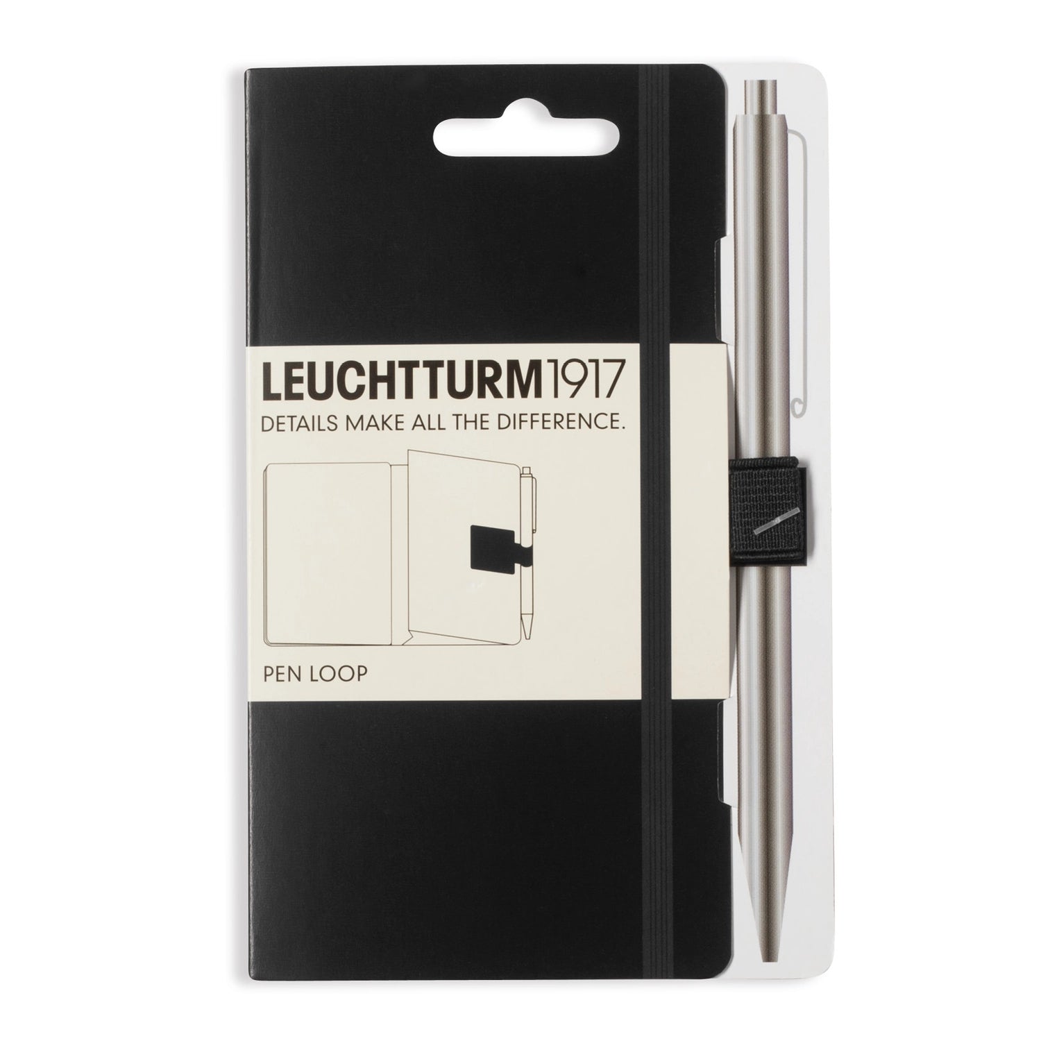 Leuchtturm1917 Pen Loop - Black Notebook Accessory for Bullet Journaling & Note Taking | Secure Pen Holder for Planners, Journals, and Notebooks