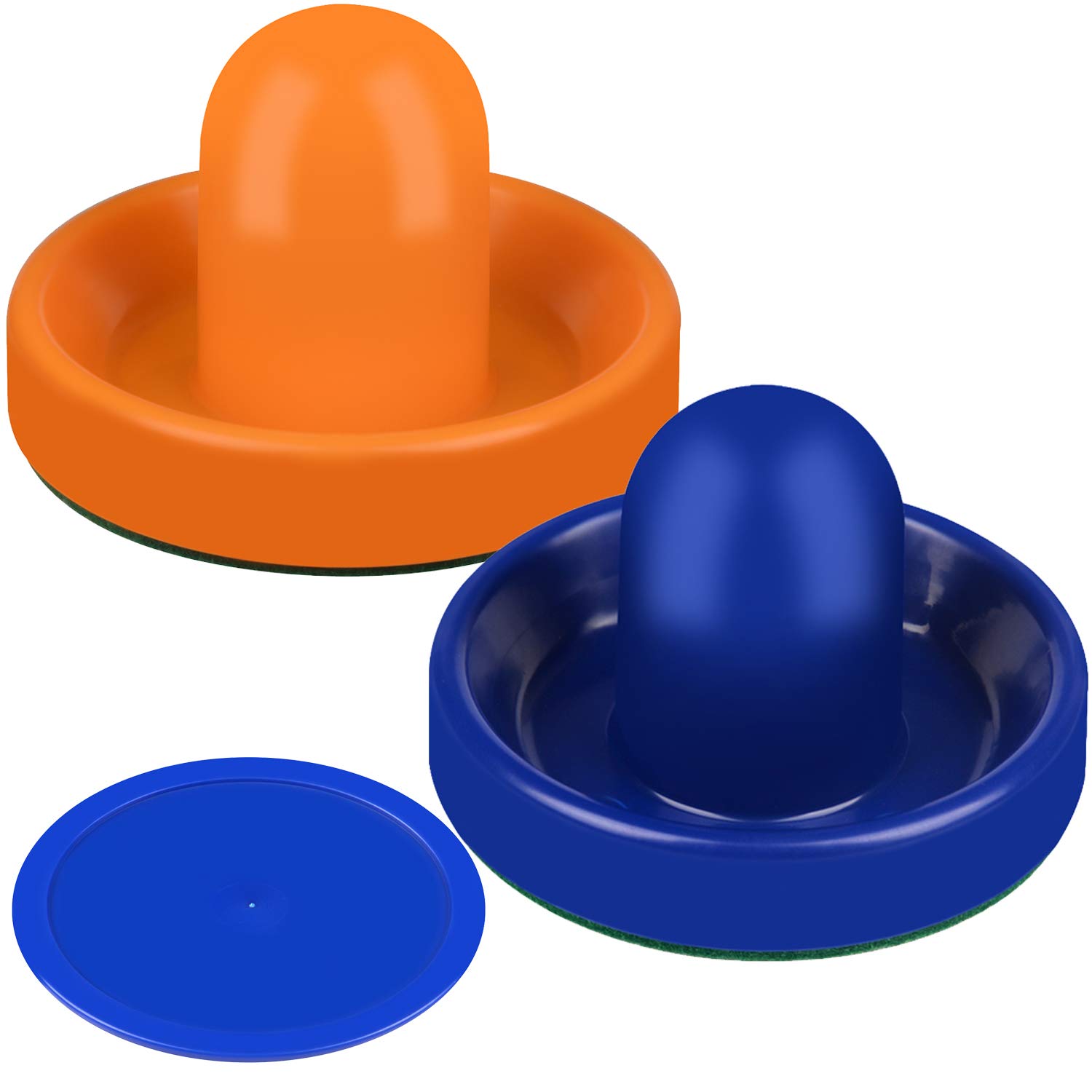 Air Hockey Pucks & Pushers Set - 4 Strikers & 4 Pucks for Game Tables - Perfect for Family Game Nights