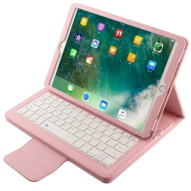 Premium Removable Wireless Bluetooth Keyboard Case for iPad Air 3 (2019) - Slim Leather Look Design with Backlit Keys | Perfect for Office Work, Travel & Home Use