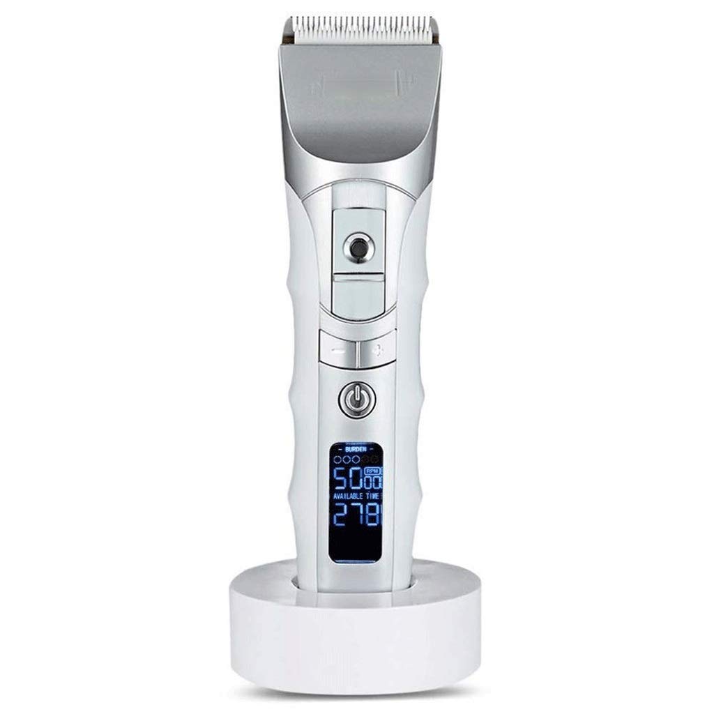 Professional Cordless Hair Clipper & Beard Trimmer Kit - Rechargeable Electric Hair Cutting Set with LED Display, Charging Dock, 6 Guide Combs, Scissors & Comb for Men & Family | Perfect for Home Grooming, Barbershop Use & Travel