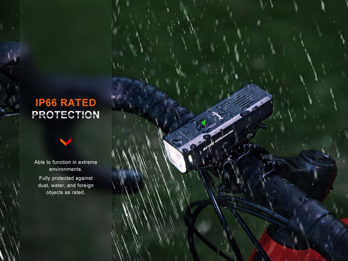 Fenix BC15R USB Rechargeable Bike Light - 1200 Lumens Cycling Headlight with 5 Modes, Waterproof Bicycle Headlamp for Night Riding, Commuting & Mountain Biking