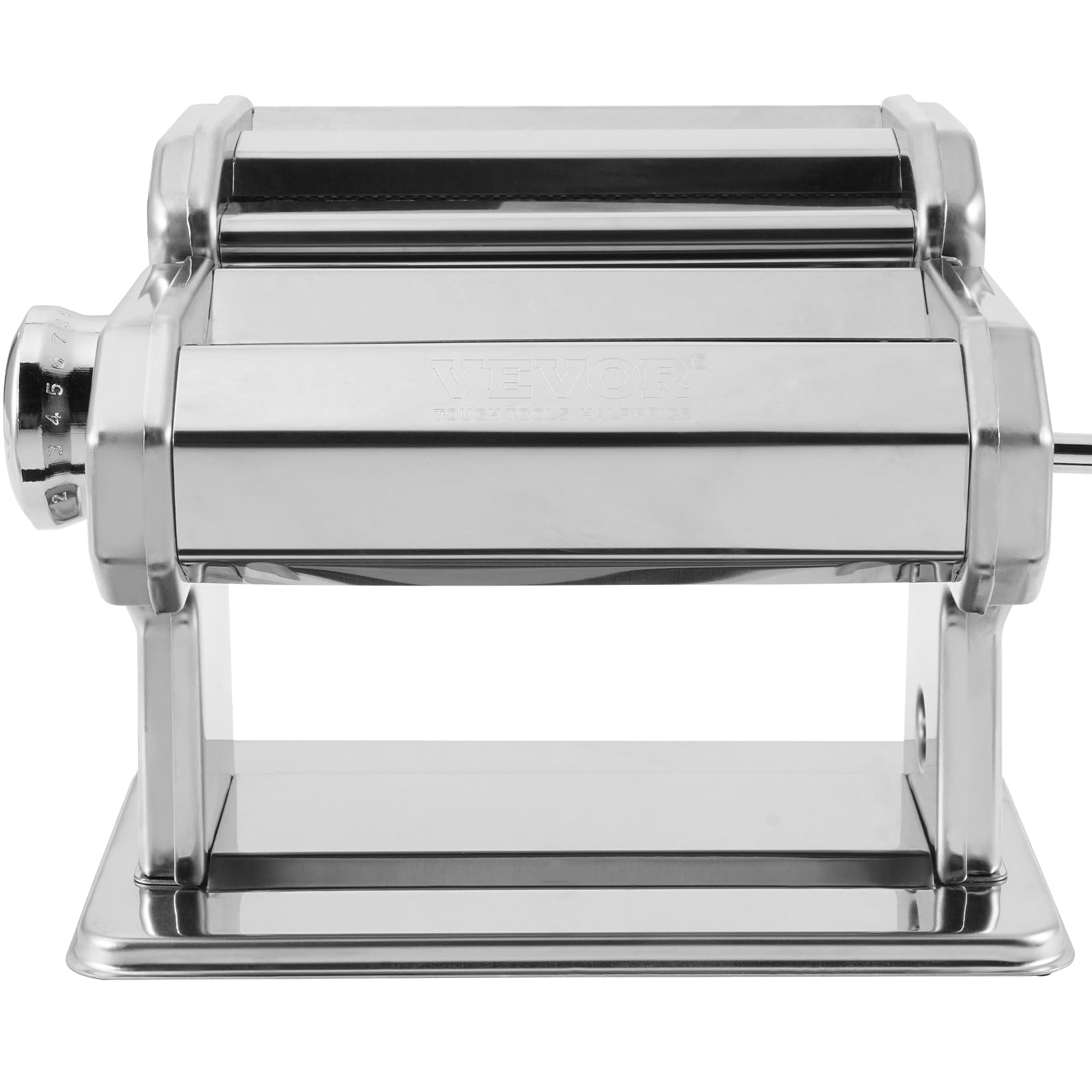 VEVOR Manual Pasta Maker Machine - 150mm Stainless Steel Pasta Roller with 9 Adjustable Thickness Settings & Cutter for Homemade Spaghetti, Lasagna, Fettuccine | Perfect for Italian Cooking, Restaurant-Quality Pasta at Home, and Culinary Enthusiasts