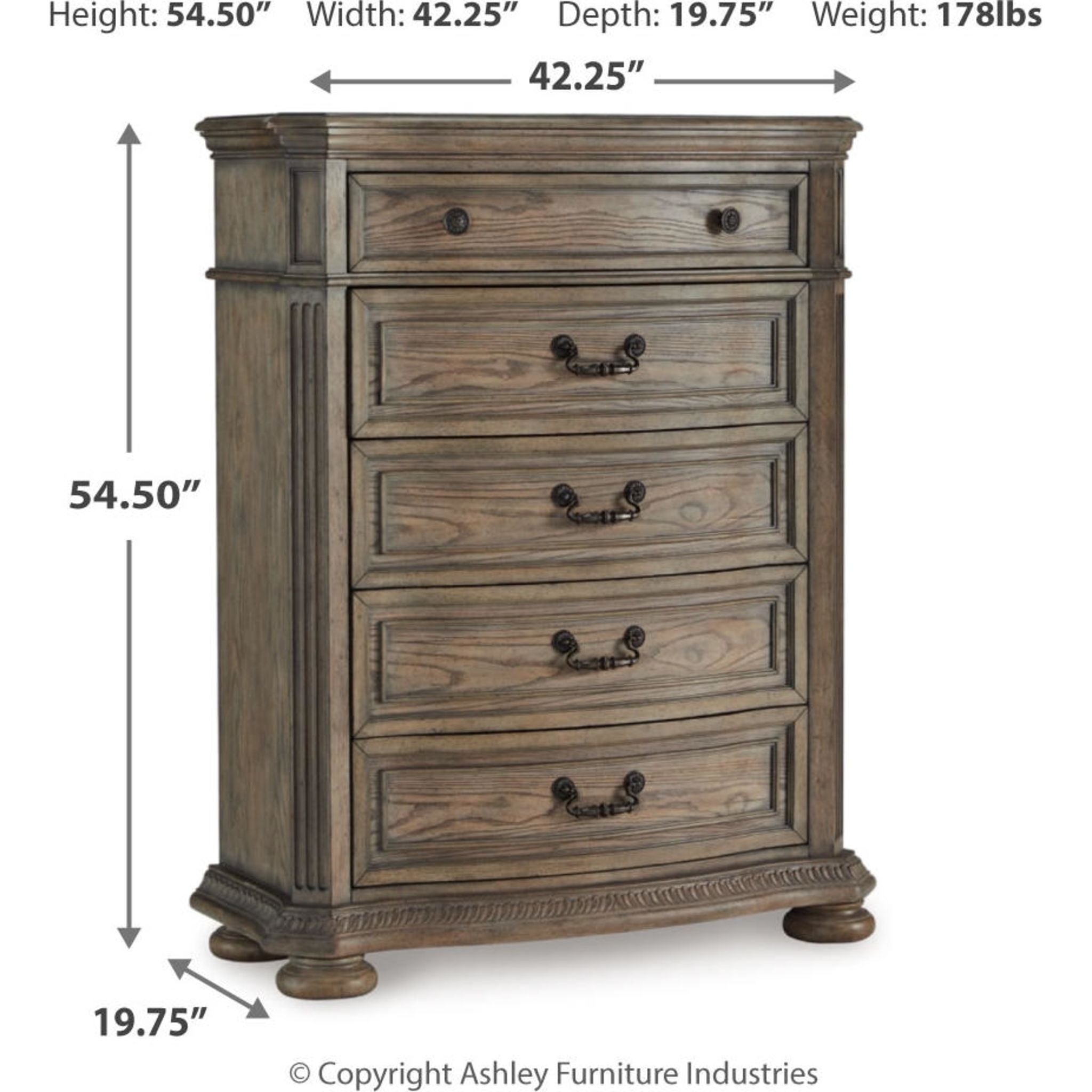Ardenfield Light Brown Chest - Stylish Storage for Bedroom, Living Room & Office Organization