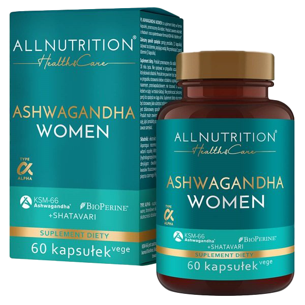 Allnutrition Ashwagandha Supplement for Women - 60 Vegan Capsules - Stress Relief & Energy Boost - Supports Hormonal Balance & Sleep - Perfect for Busy Professionals & Active Lifestyles