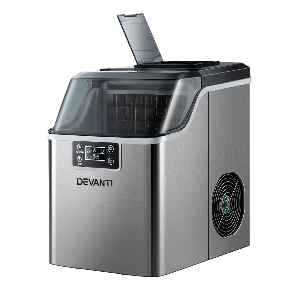 Devanti 3.2L Portable Ice Maker Machine - Countertop Commercial Ice Cube Maker for Home, Office, Bar & Restaurant Use