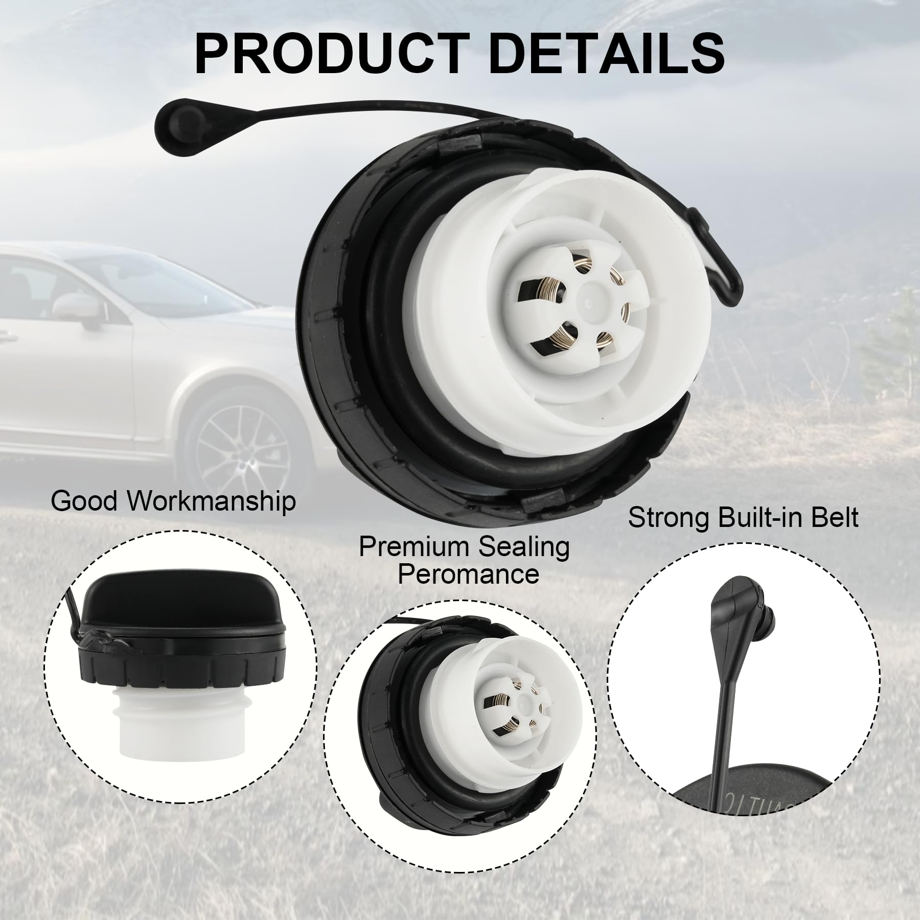LivTee Gas Cap Replacement for Toyota Lexus - OEM #7730006040 Fit - Car Accessories for Fuel Tank Filler