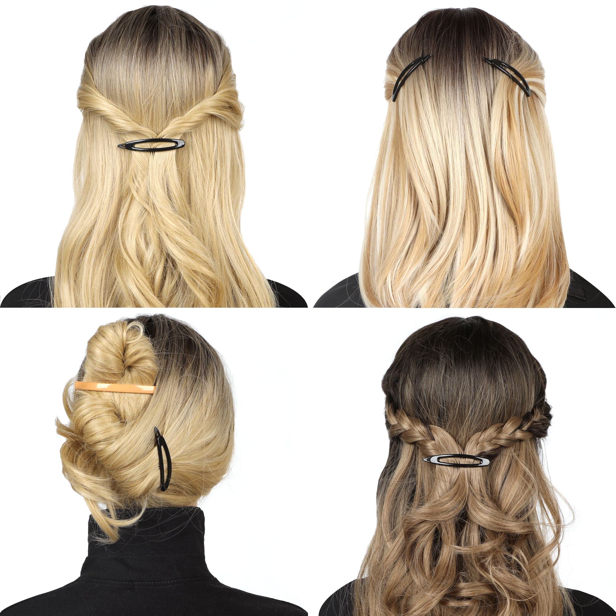 12pcs Hair Barrettes Set for Women and Girls - Non-Slip Hair Clips for Thick, Thin & Fine Hair | BPA Free Handmade Snap Hairpins | Perfect for School, Work, Parties & Everyday Styling