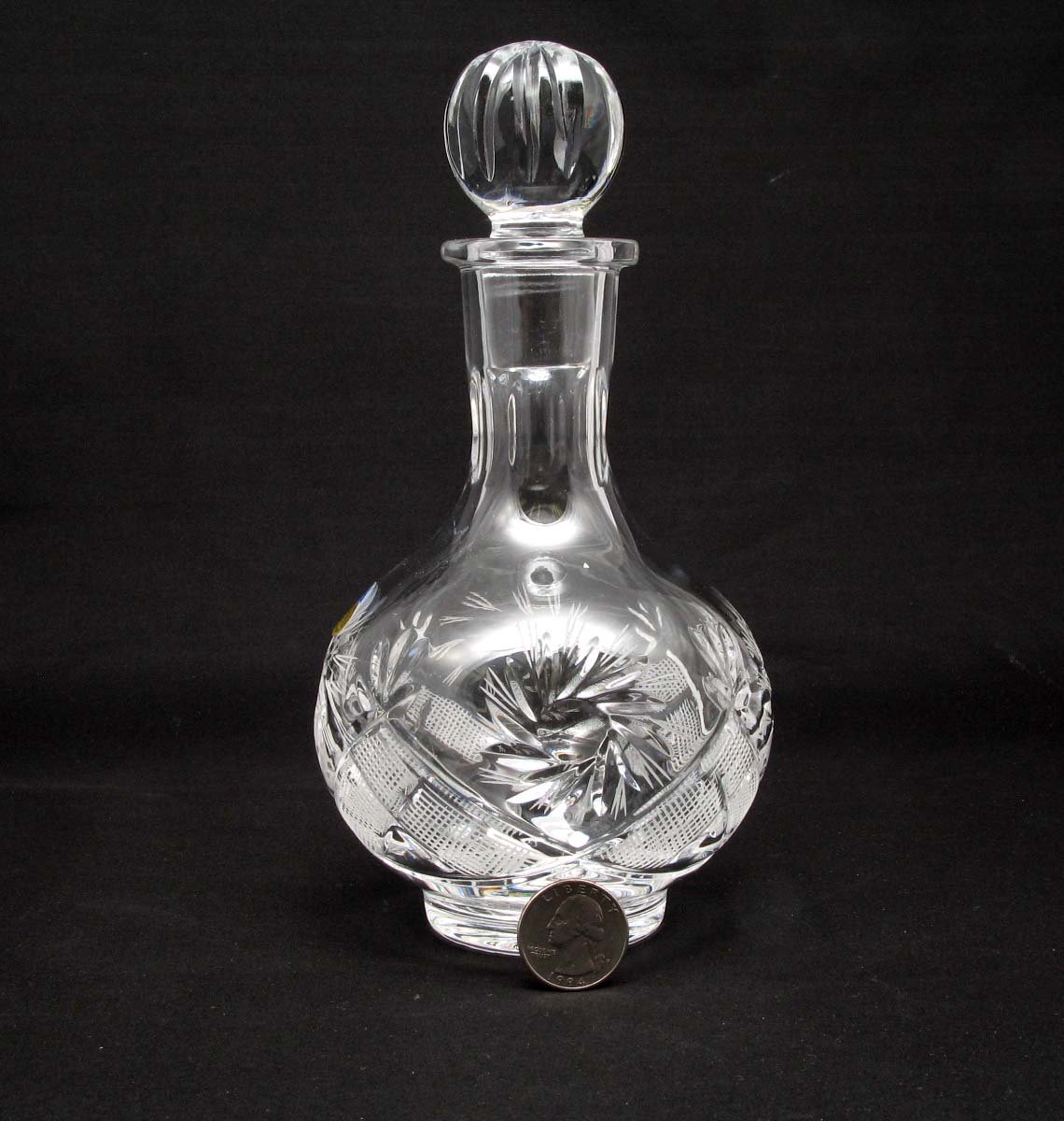 Premium Russian Cut Crystal Vodka Set - 12 Oz Carafe Decanter & 6 Crystal Shot Glasses (35ml/1.2oz) | Elegant Barware for Home Entertaining, Parties & Gift Giving