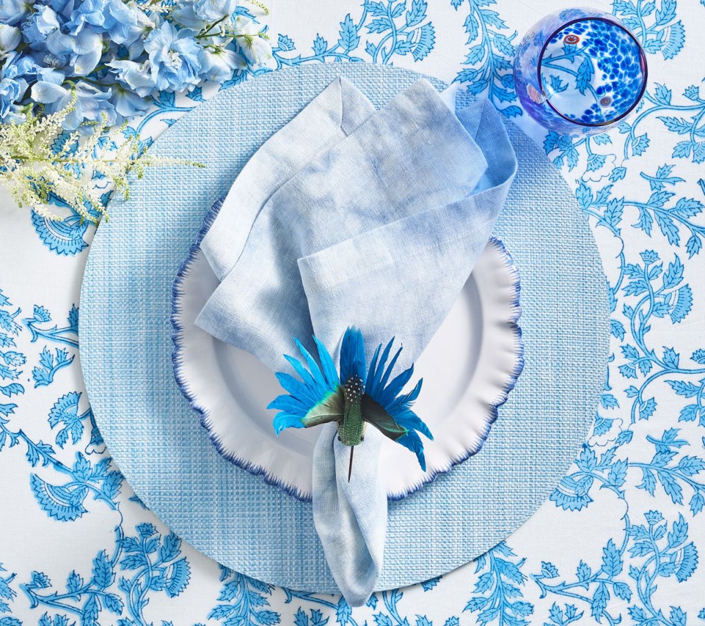 Portofino Waterproof Placemats Set of 4 - Elegant Round Table Mats for Dining, Kitchen, and Outdoor Use - Stain-Resistant & Easy to Clean